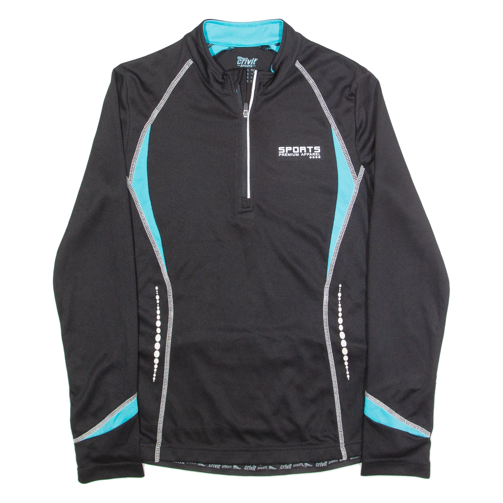 CRIVIT Cycling Womens Jersey Black Long Sleeve 1/4 Zip S Refurbished - N/A refurbished available on Cerqular