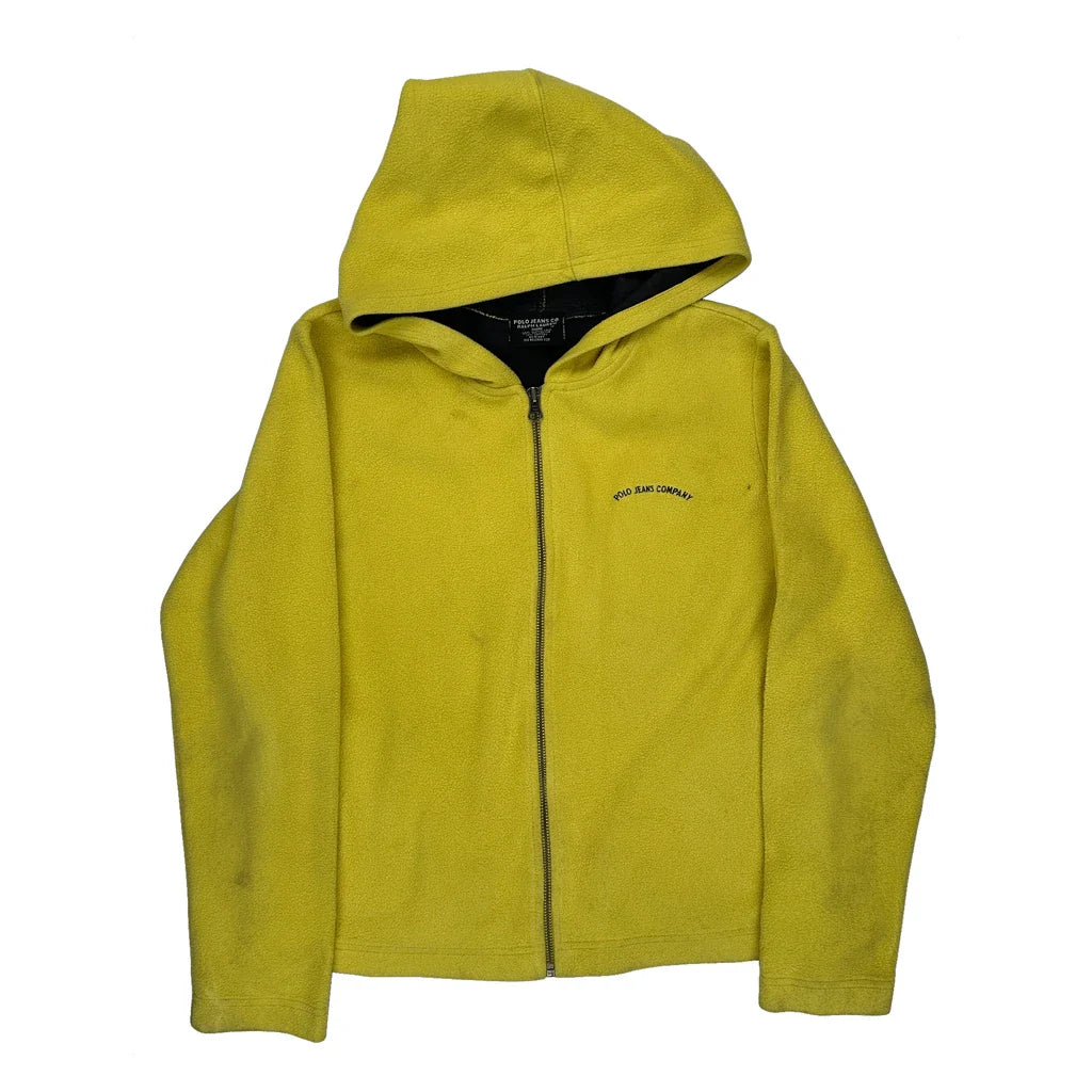 Polo By Ralph Lauren Fleece - Medium Yellow Polyester Refurbished - Thrifted (note: this is a term often used to describe second- refurbished available on Cerqular