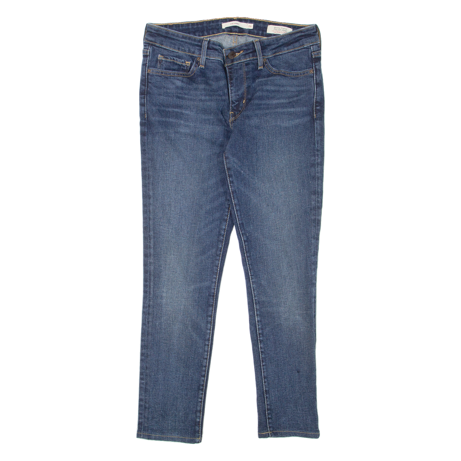 LEVI'S 711 Womens Jeans Blue Slim Skinny Stone Wash W26 L25 Refurbished - N/A refurbished available on Cerqular