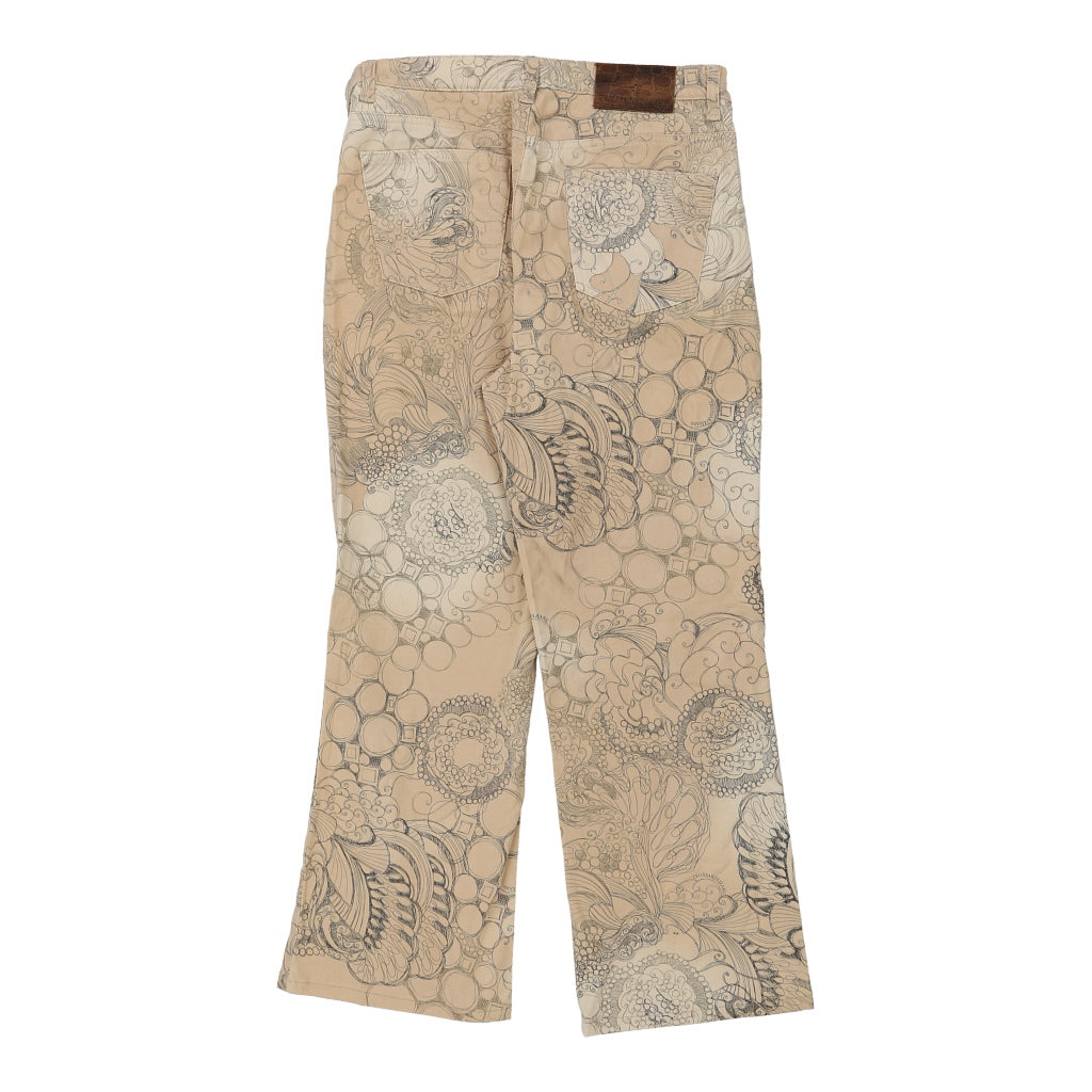 Trussardi Trousers - 30W UK 10 Beige Cotton Refurbished - Thrifted (note: this is a term often used to describe second- refurbished available on Cerqular