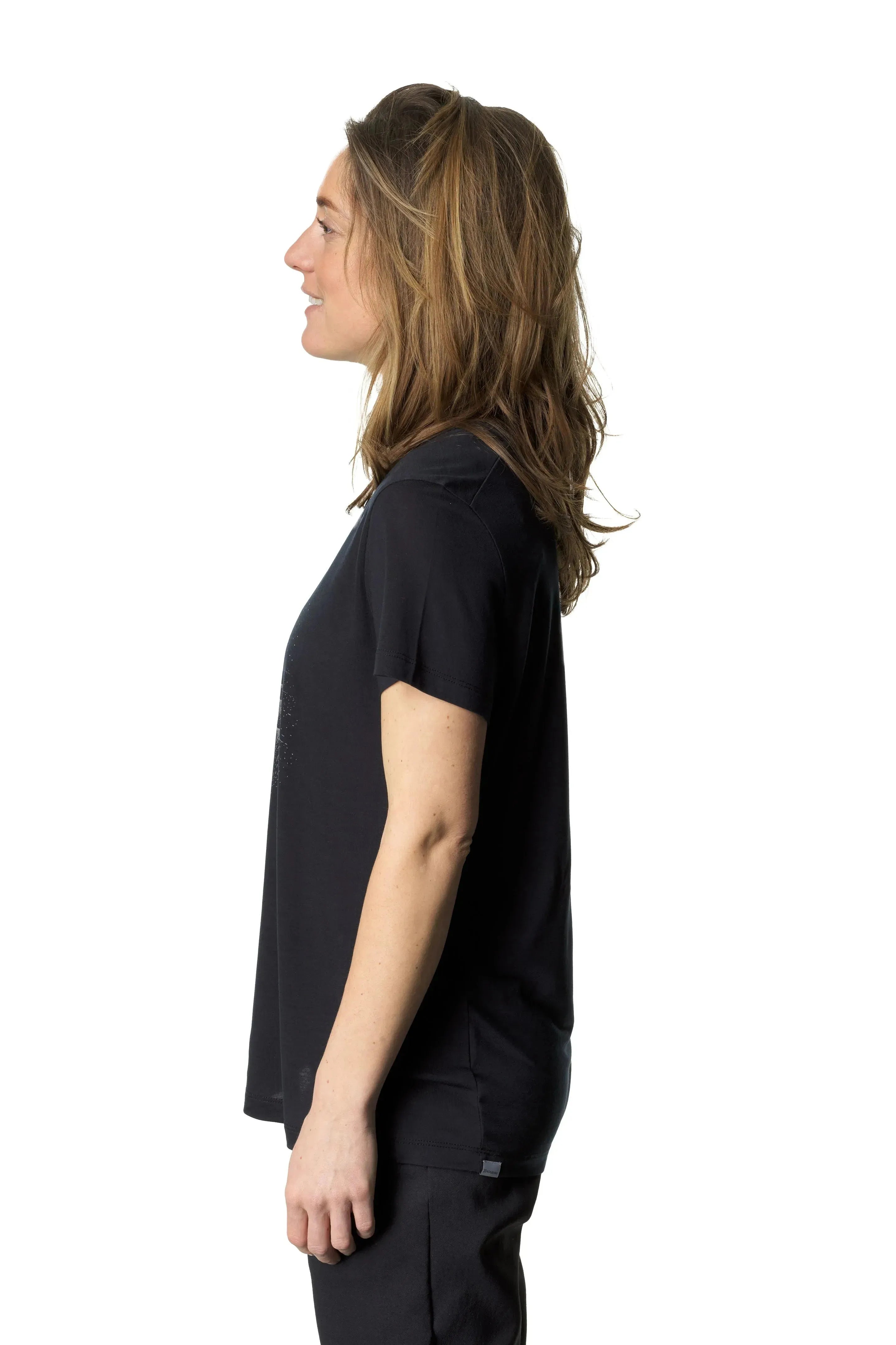 W's Tree Message Tee | Color: True Black | Size: M Refurbished - Houdini Sportswear refurbished available on Cerqular