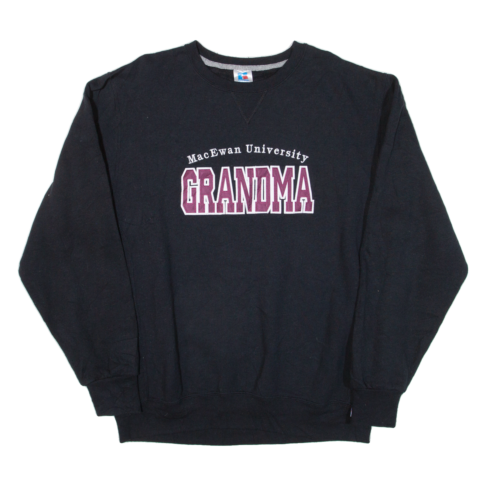 RUSSELL ATHLETIC Macewan University Grandma Womens Sweatshirt Black USA L Refurbished - N/A refurbished available on Cerqular