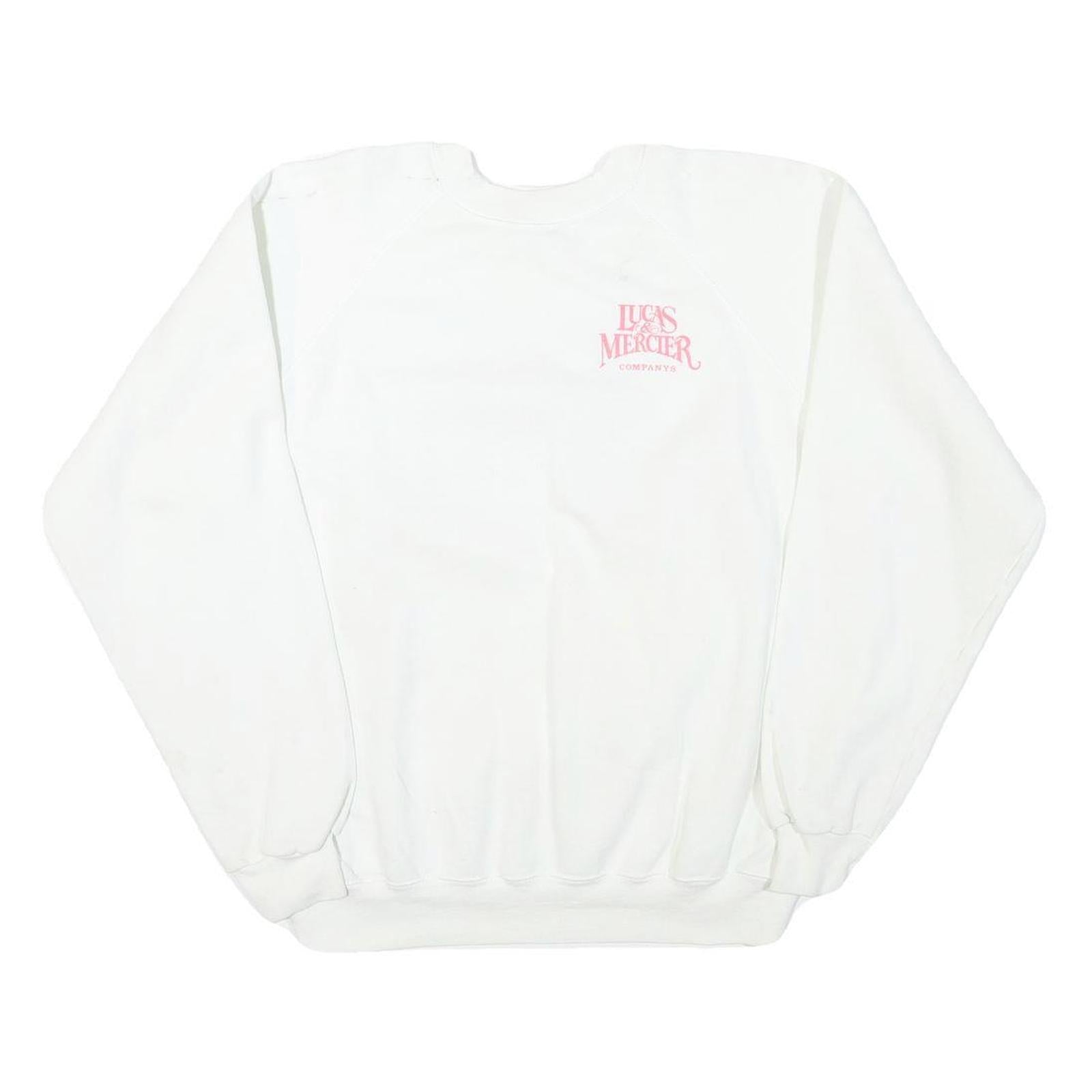 Buy HANES Mens White Cotton Blend Sweatshirt XL Lucas & Mercier Company Printed Crew Refurbished - $23.39 HANES Mens White Cotton Blend Sweatshirt XL Lucas & Mercier Company Printed Crew Refurbished - N/A refurbished available on Cerqular