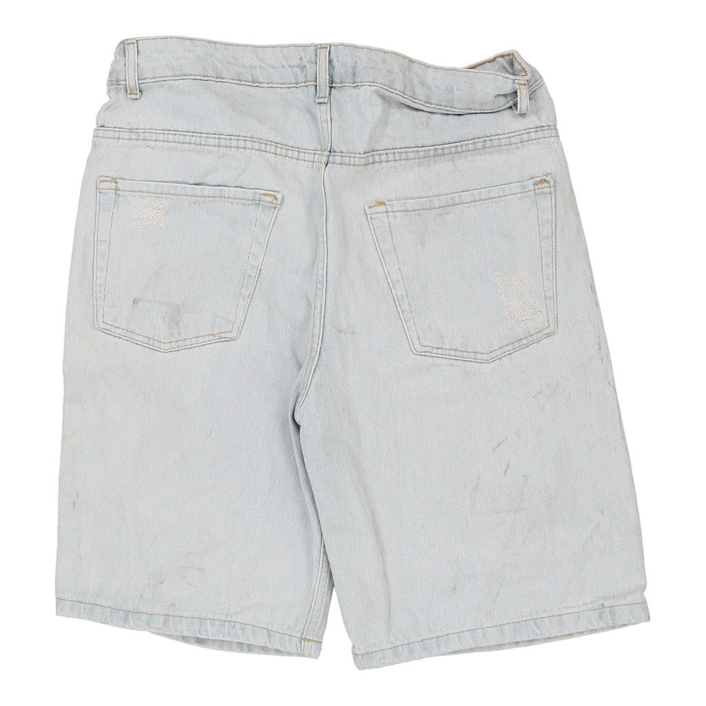 Up Gent Denim Shorts - 34W 11L Light Wash Cotton Refurbished - Thrifted (note: this is a term often used to describe second- refurbished available on Cerqular