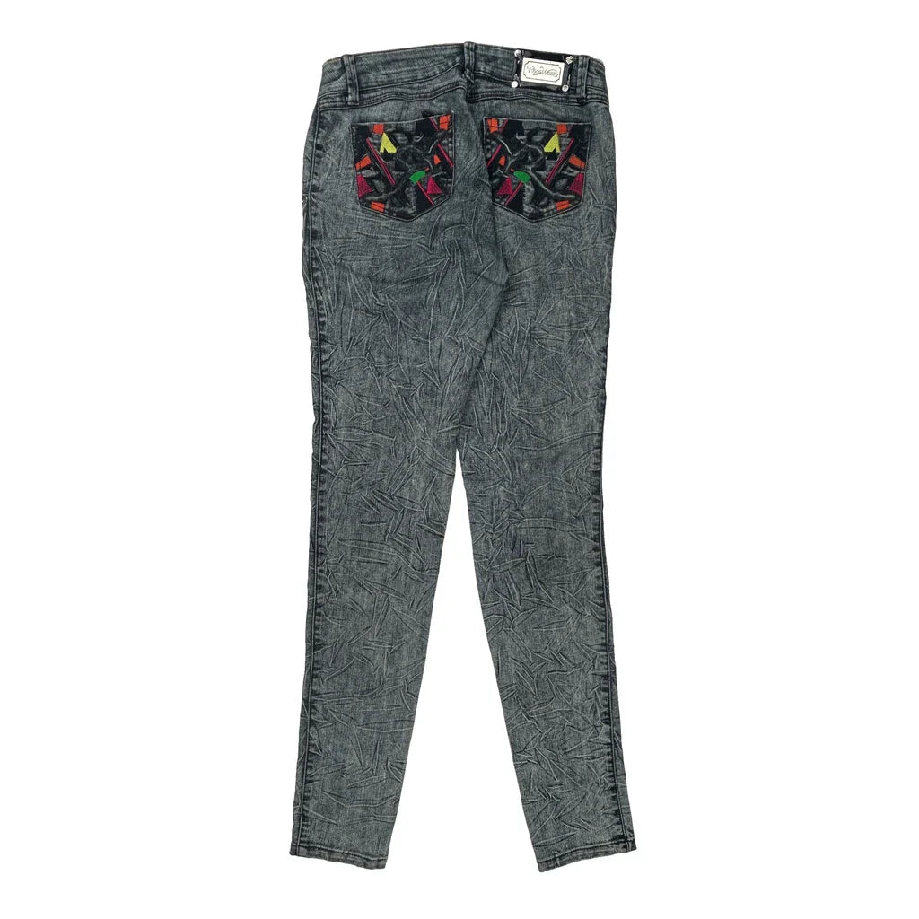 Rocawear Graphic Jeans - 32W UK 10 Multicoloured Cotton Refurbished - Thrifted (note: this is a term often used to describe second- refurbished available on Cerqular