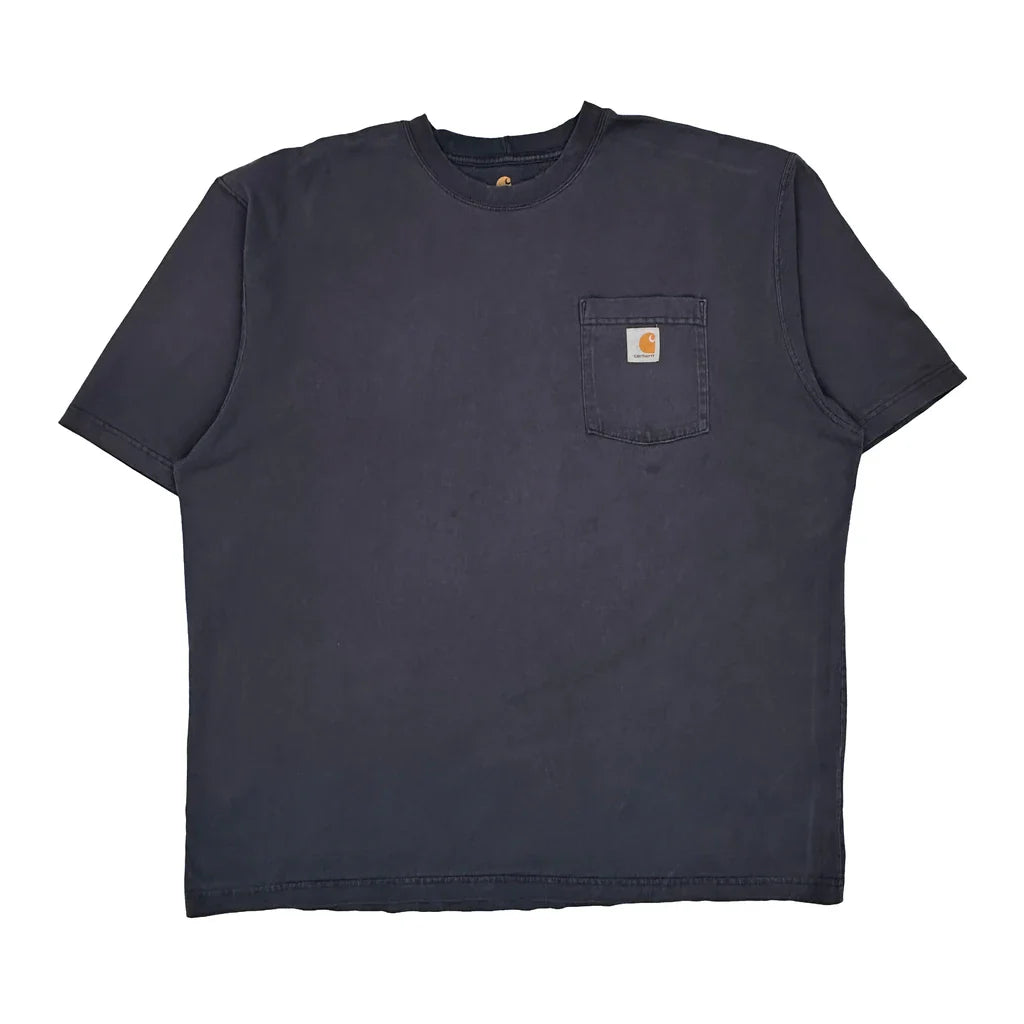 Carhartt T-Shirt - XL Navy Cotton Refurbished - Thrifted (note: this is a term often used to describe second- refurbished available on Cerqular