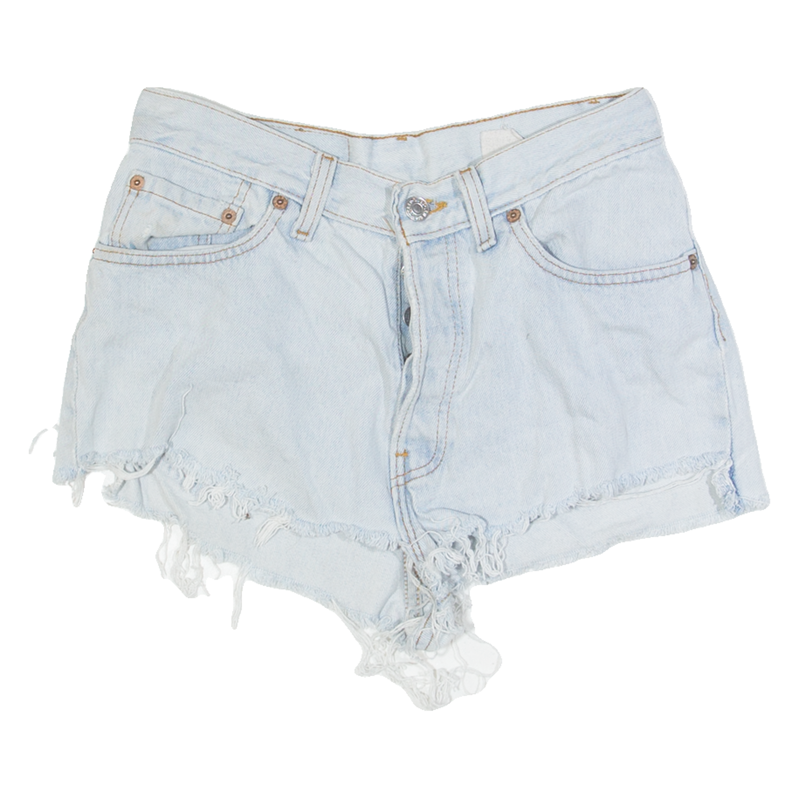 LEVI'S Extreme Short Womens Denim Shorts Blue S W26 Refurbished - N/A refurbished available on Cerqular