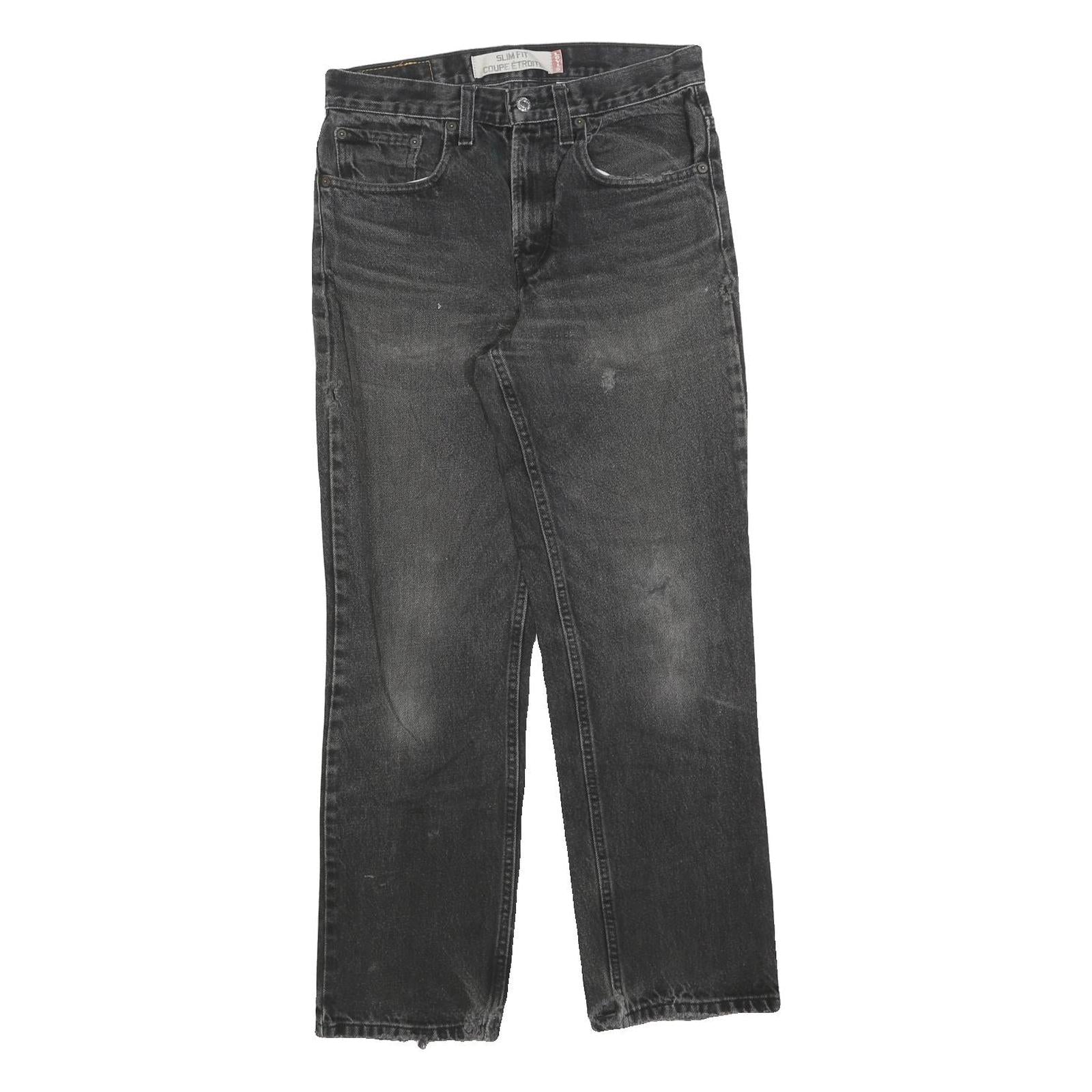 LEVI'S 516 Straight Mens Slim Black Denim Medium W31 L30 Cotton Blend Zip Jeans Refurbished - N/A refurbished available on Cerqular