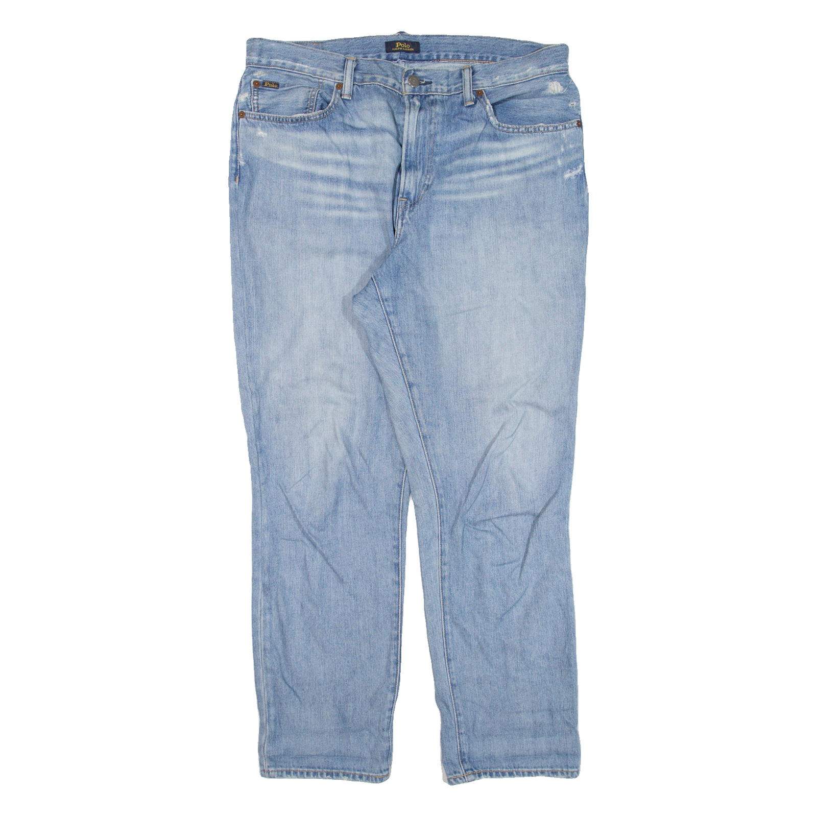 POLO RALPH LAUREN Distressed Mens Jeans Blue Relaxed Tapered W34 L27 Refurbished - N/A refurbished available on Cerqular