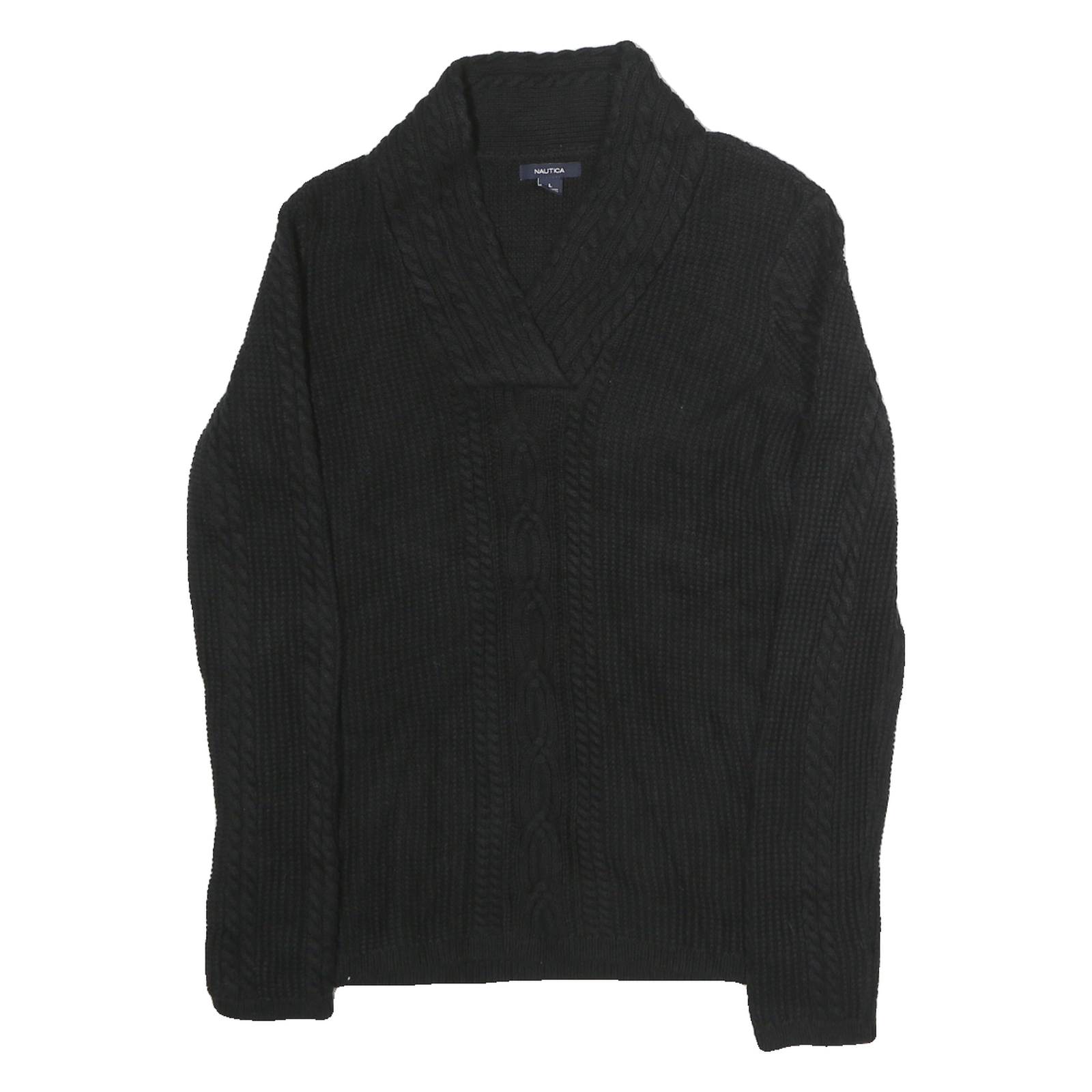 Buy NAUTICA Womens Black Plain Cable Knit Roll Neck Jumper Cotton M Lightweight Refurbished - $49.39 NAUTICA Womens Black Plain Cable Knit Roll Neck Jumper Cotton M Lightweight Refurbished - N/A refurbished available on Cerqular