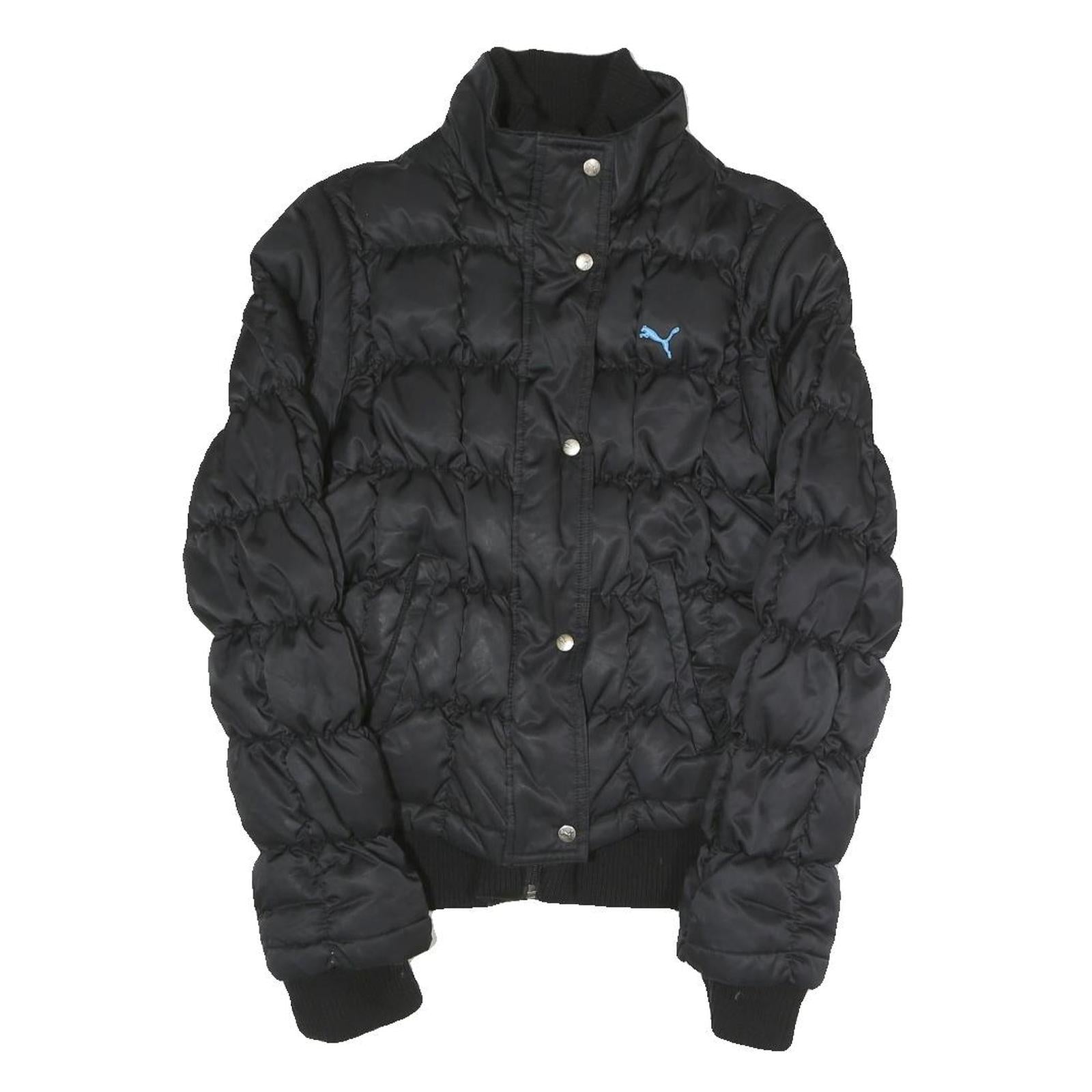 PUMA Womens Black Quilted Jacket S Polyester Blend Zip Casual Sportswear Refurbished - N/A refurbished available on Cerqular