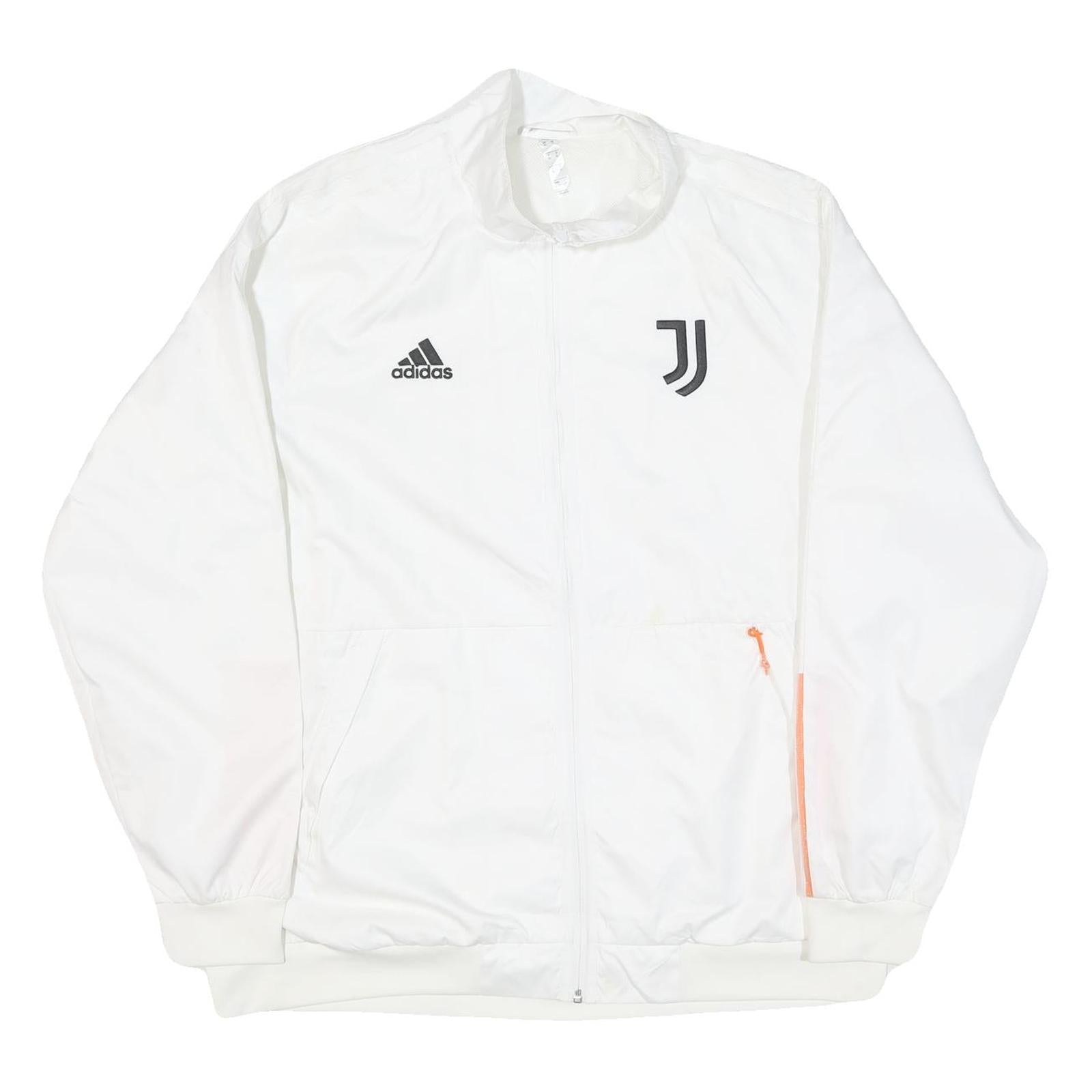 ADIDAS Mens White & Orange Juventus Football Track Jacket XL Polyester Blend Zip Refurbished - N/A refurbished available on Cerqular