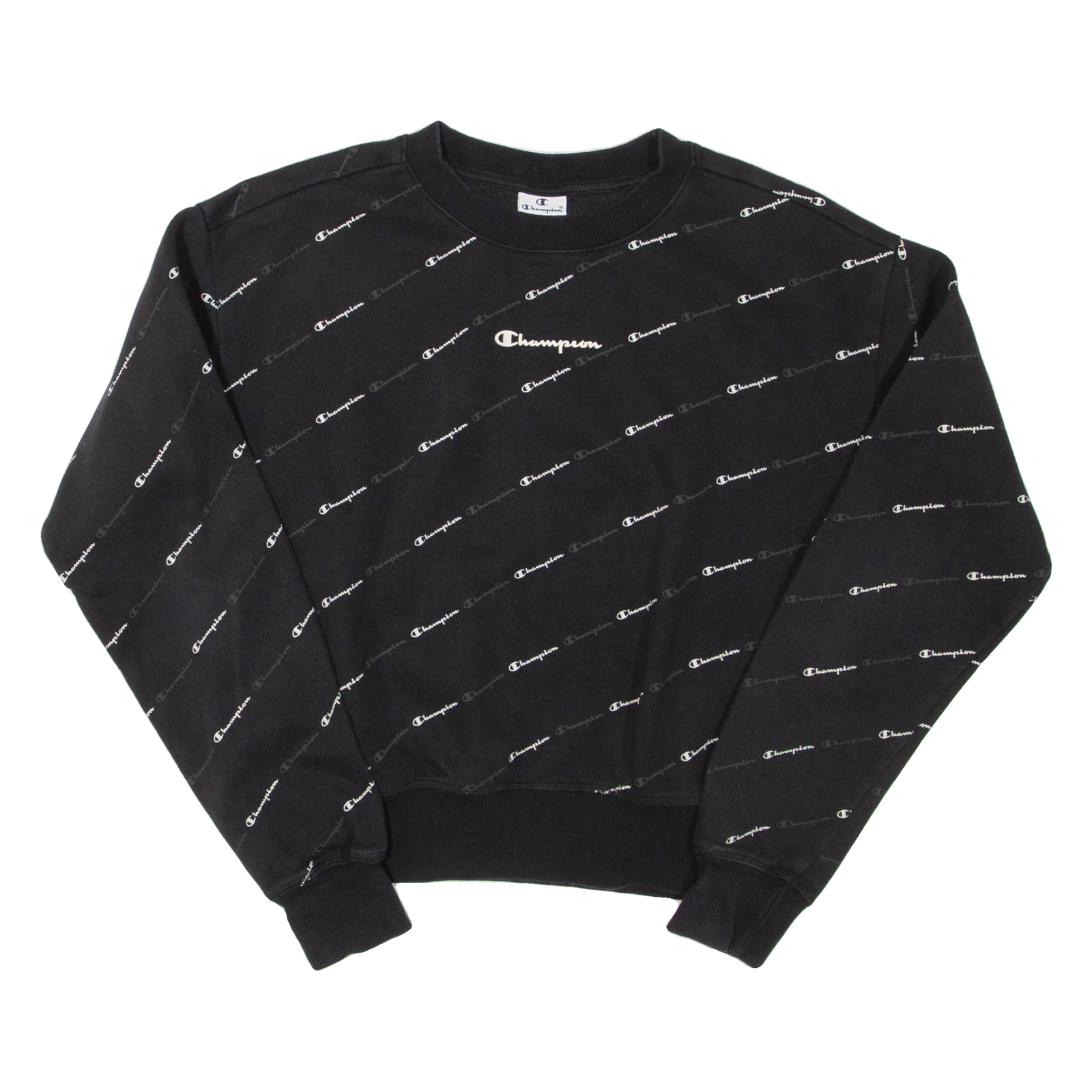 Buy CHAMPION All Over Print Womens Sweatshirt Black M Refurbished - $25.99 CHAMPION All Over Print Womens Sweatshirt Black M Refurbished - N/A refurbished available on Cerqular