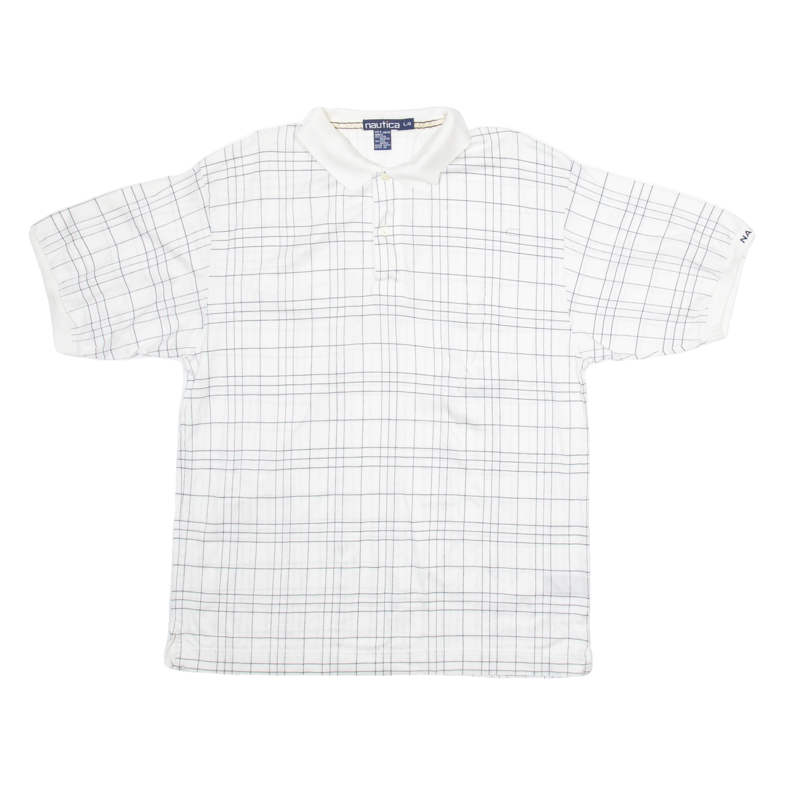Buy NAUTICA Mens Polo Shirt White Check L Refurbished - $23.39 NAUTICA Mens Polo Shirt White Check L Refurbished - N/A refurbished available on Cerqular
