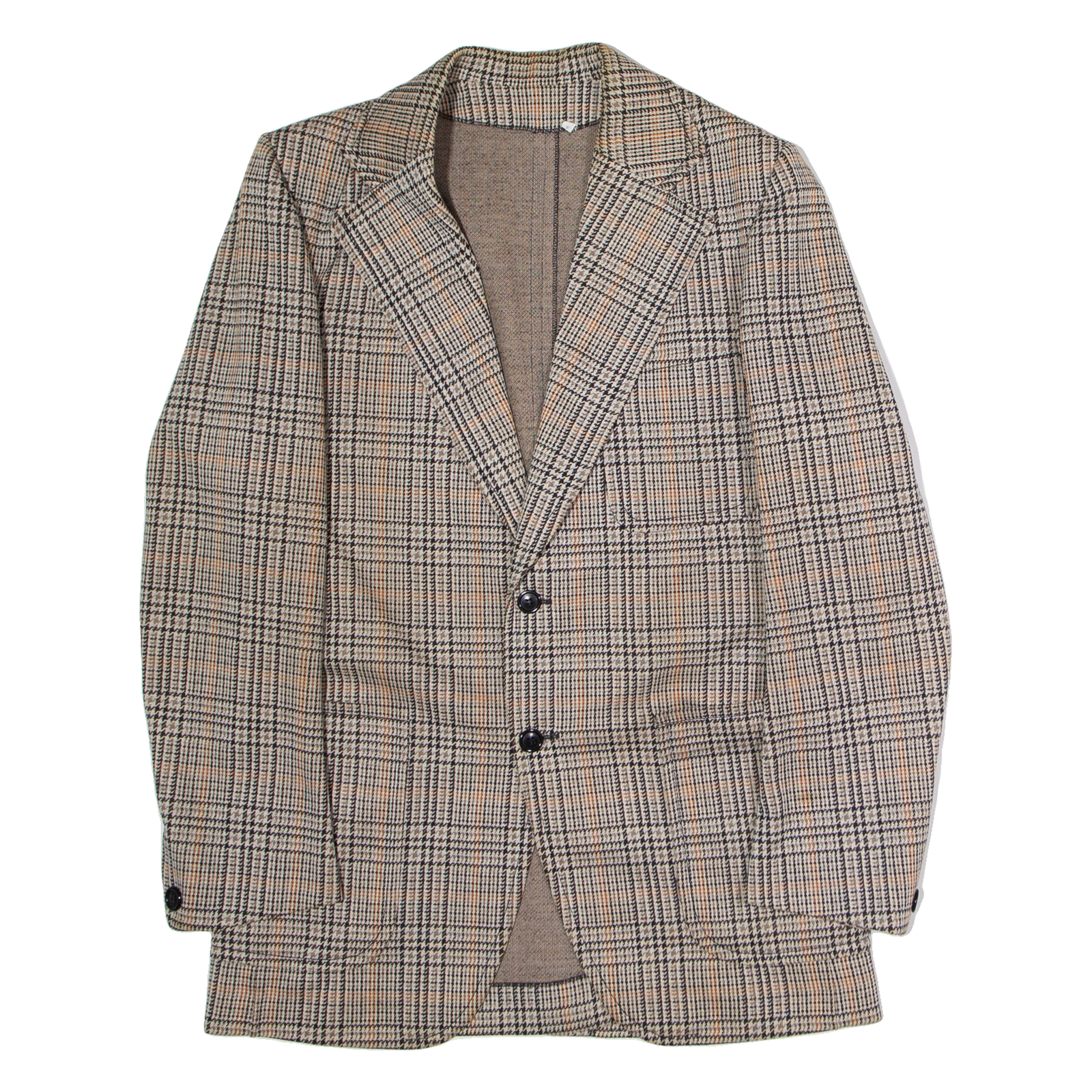 STANLEY Mens Blazer Jacket Beige Wool 90s Check M Refurbished - N/A refurbished available on Cerqular
