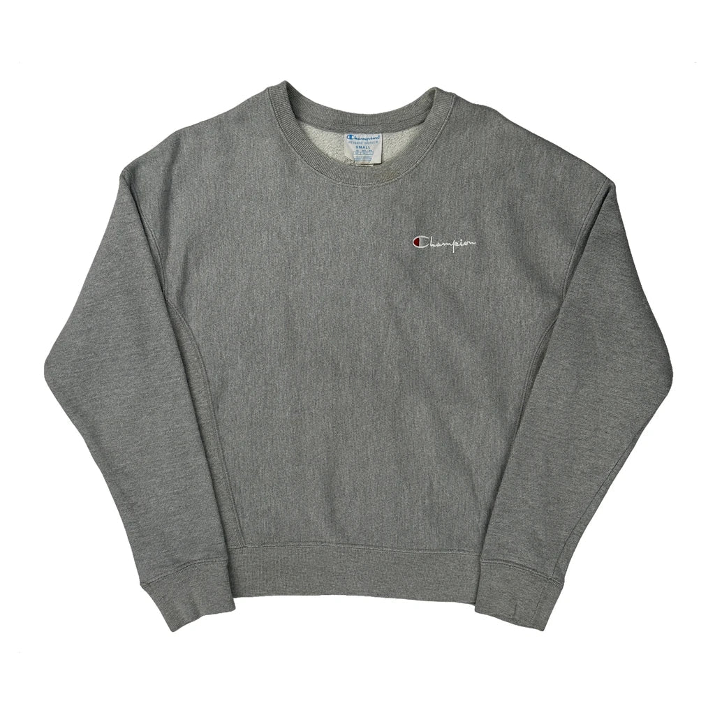 Reverse Weave Champion Sweatshirt - Small Grey Cotton Refurbished - Thrifted (note: this is a term often used to describe second- refurbished available on Cerqular