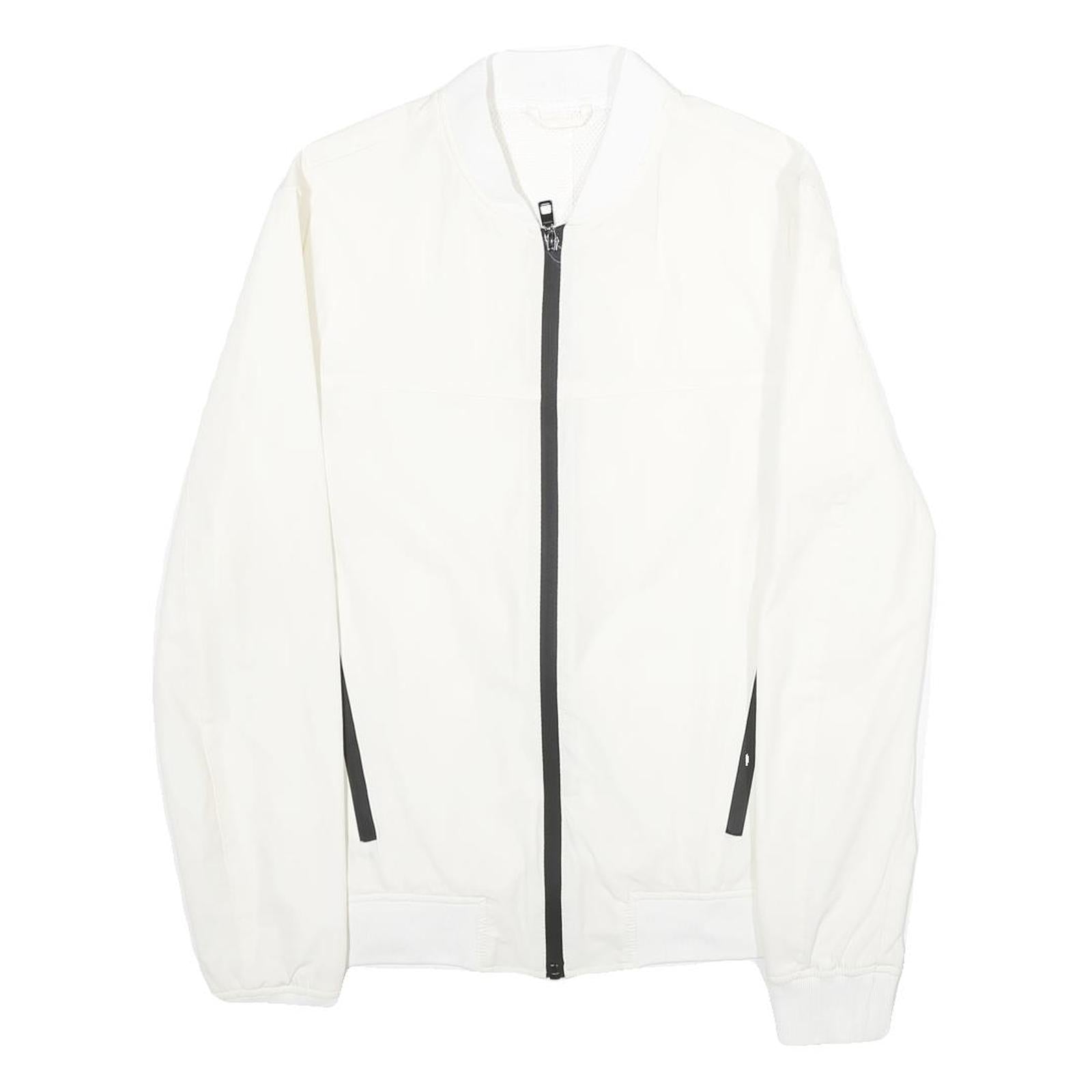 ZARA Mens White Bomber Jacket S Polyamide Blend Plain Zip Fastening Casual Refurbished - N/A refurbished available on Cerqular