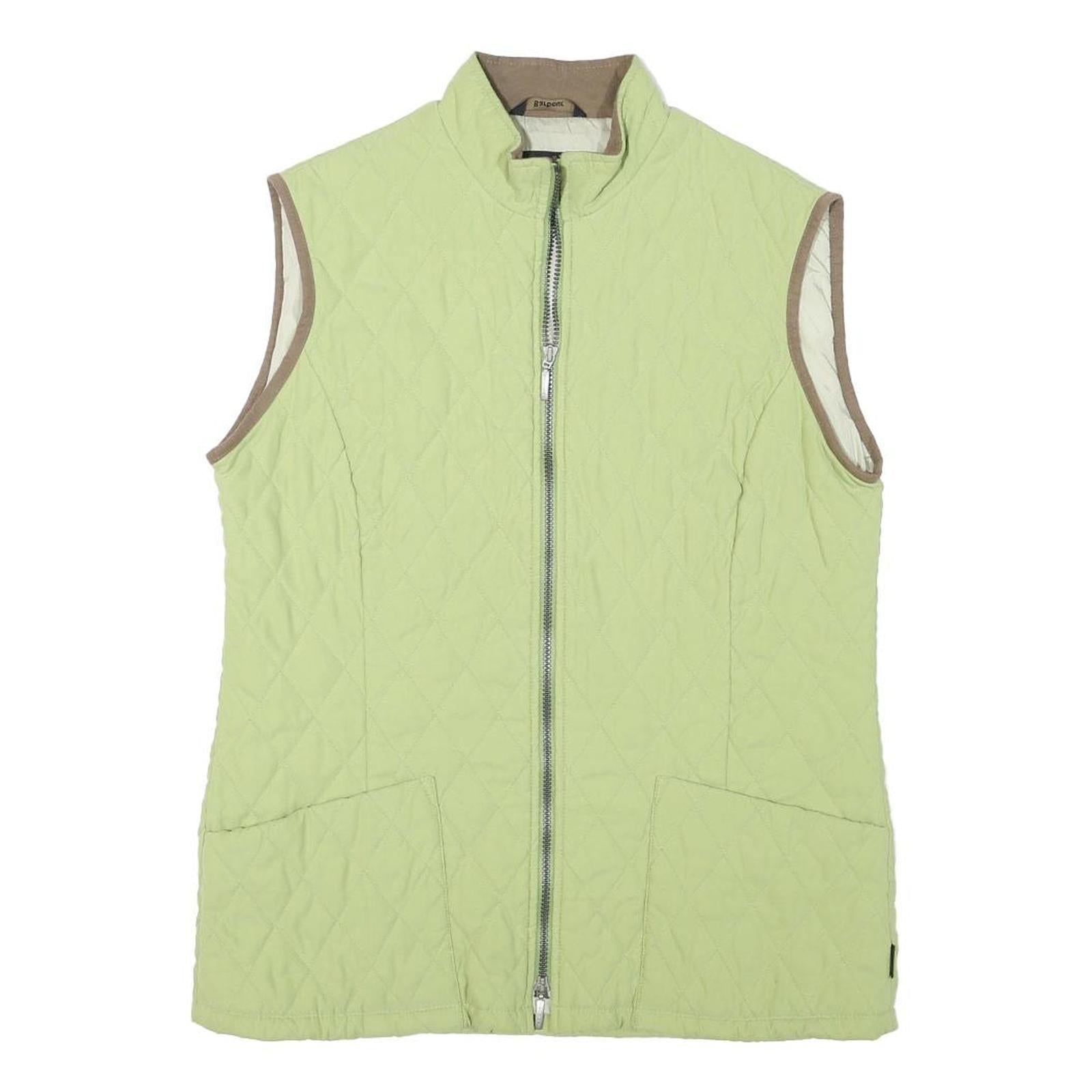 BARBOUR Womens Green Quilted Jacket UK 14 Polyester Blend Zip Sleeveless Refurbished - N/A refurbished available on Cerqular