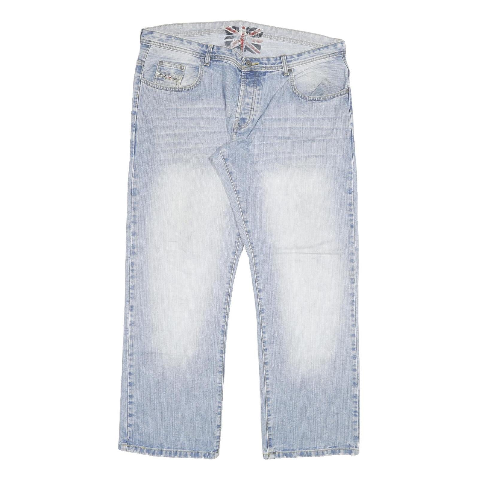 SMITH AND JONES Mens Light Blue Denim Jeans W40 L32 Regular Straight Cotton Refurbished - N/A refurbished available on Cerqular