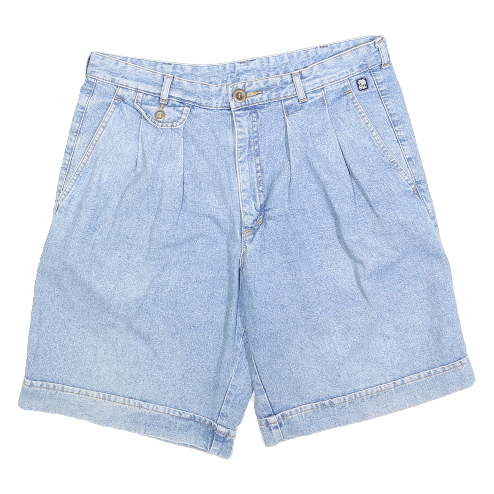 BARBADOS Womens Denim Light Blue Casual Shorts M W34 Summer Style Refurbished - N/A refurbished available on Cerqular