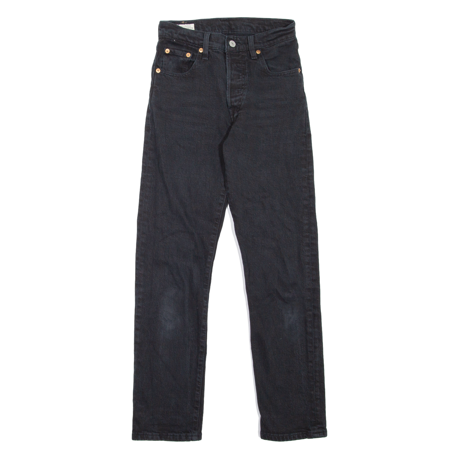 LEVI'S 501 BIG E Jeans Womens Black Regular Straight W23 L28 Refurbished - N/A refurbished available on Cerqular
