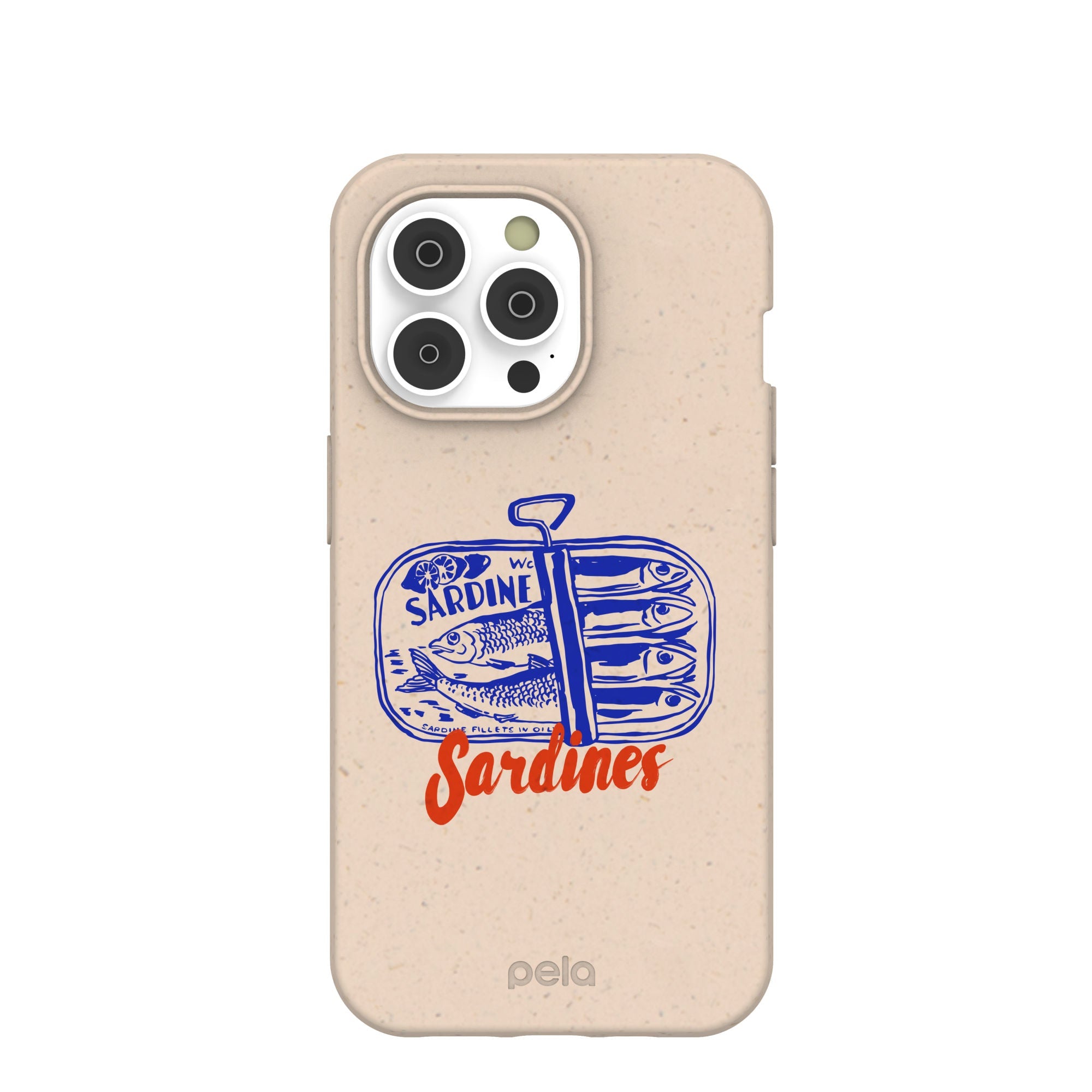Seashell Sardines iPhone 14 Pro Case Refurbished - Pela Case refurbished available on Cerqular