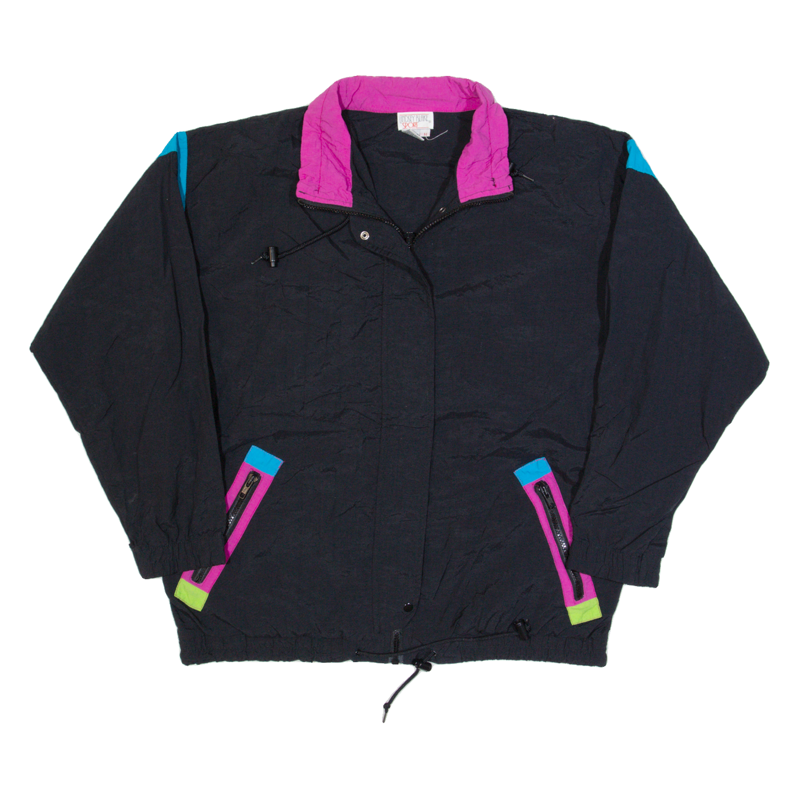LINDSEY BLAKE Womens Windbreaker Jacket Black 90s M Refurbished - N/A refurbished available on Cerqular
