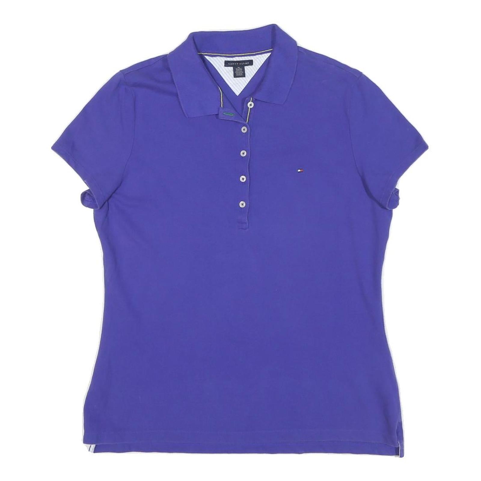TOMMY HILFIGER Womens Blue Polo Shirt Short Sleeve XL Cotton Blend Casual Refurbished - N/A refurbished available on Cerqular