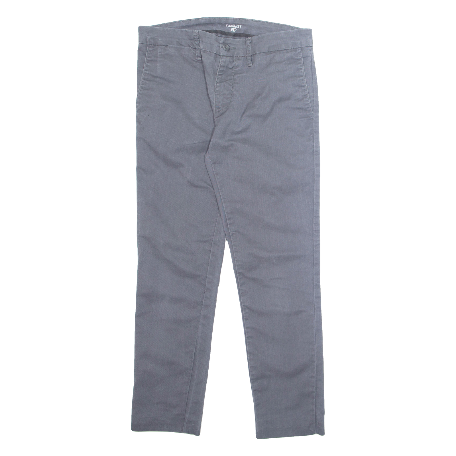 CARHARTT WIP Chino Mens Trousers Grey Regular Tapered W30 L27 Refurbished - N/A refurbished available on Cerqular