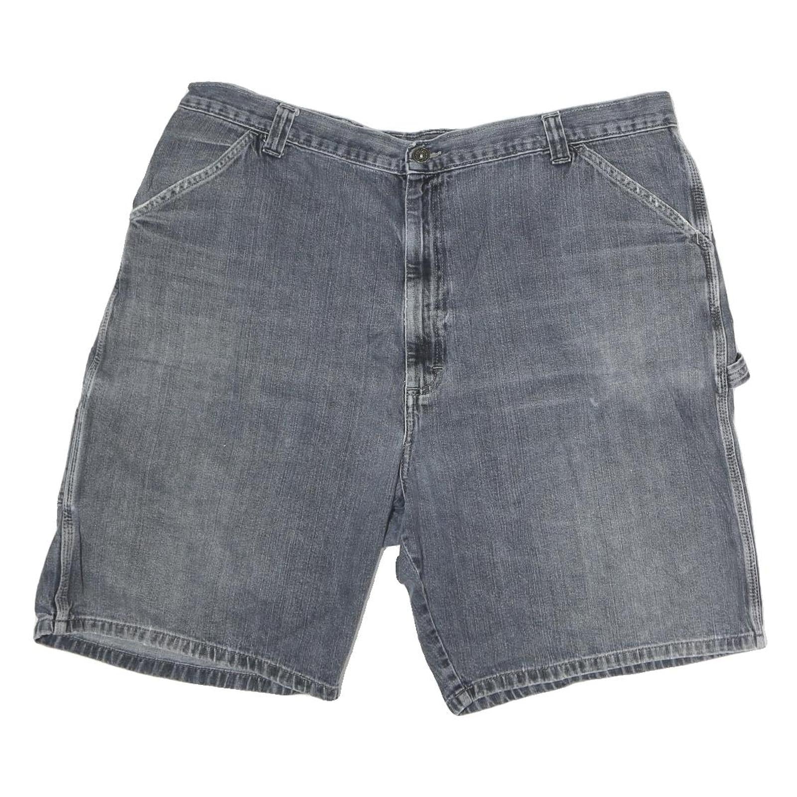 WRANGLER Mens Denim Grey Casual Shorts L W36 Carpenter Style Cotton Workwear Refurbished - N/A refurbished available on Cerqular