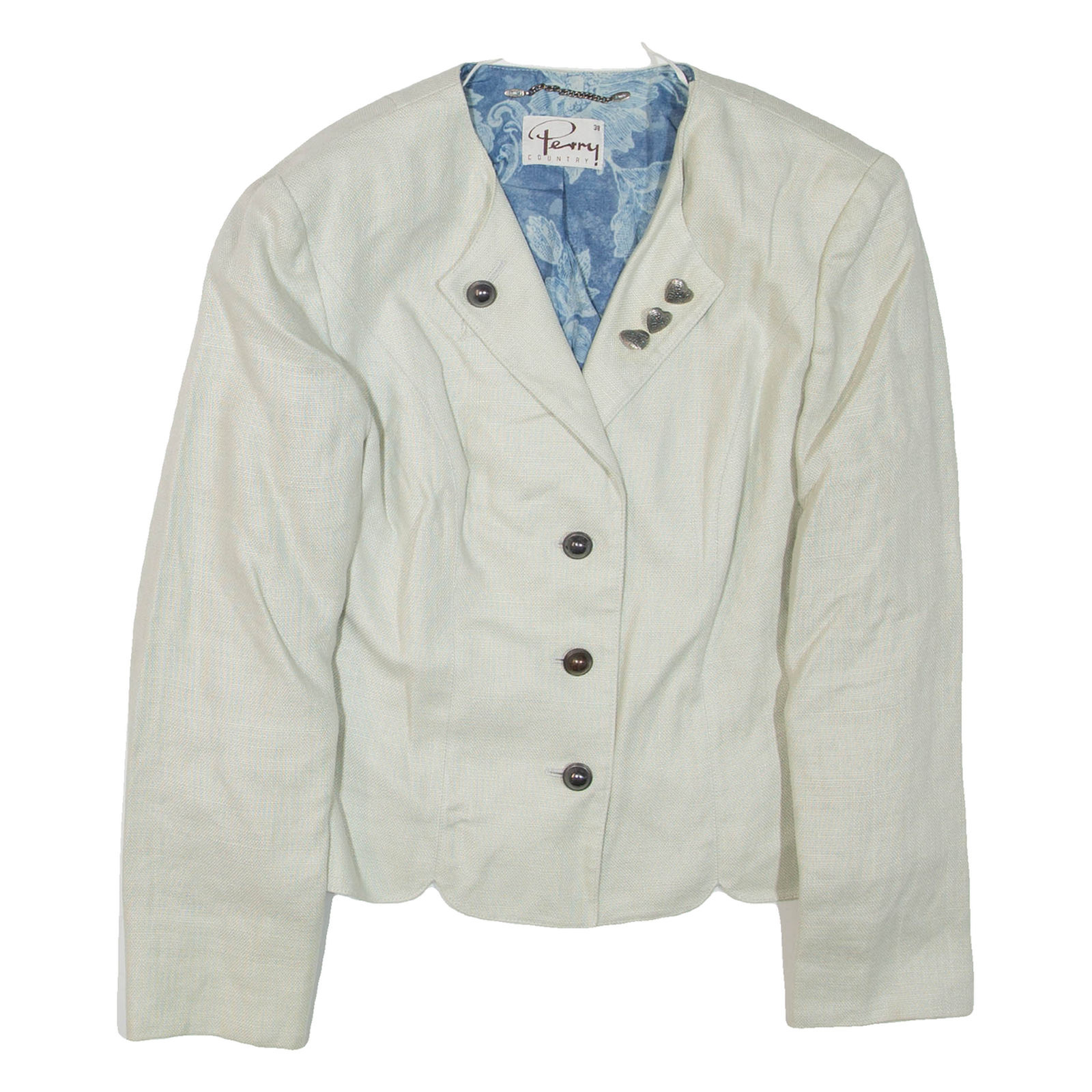 PERRY Womens Blazer Jacket Cream M Refurbished - N/A refurbished available on Cerqular