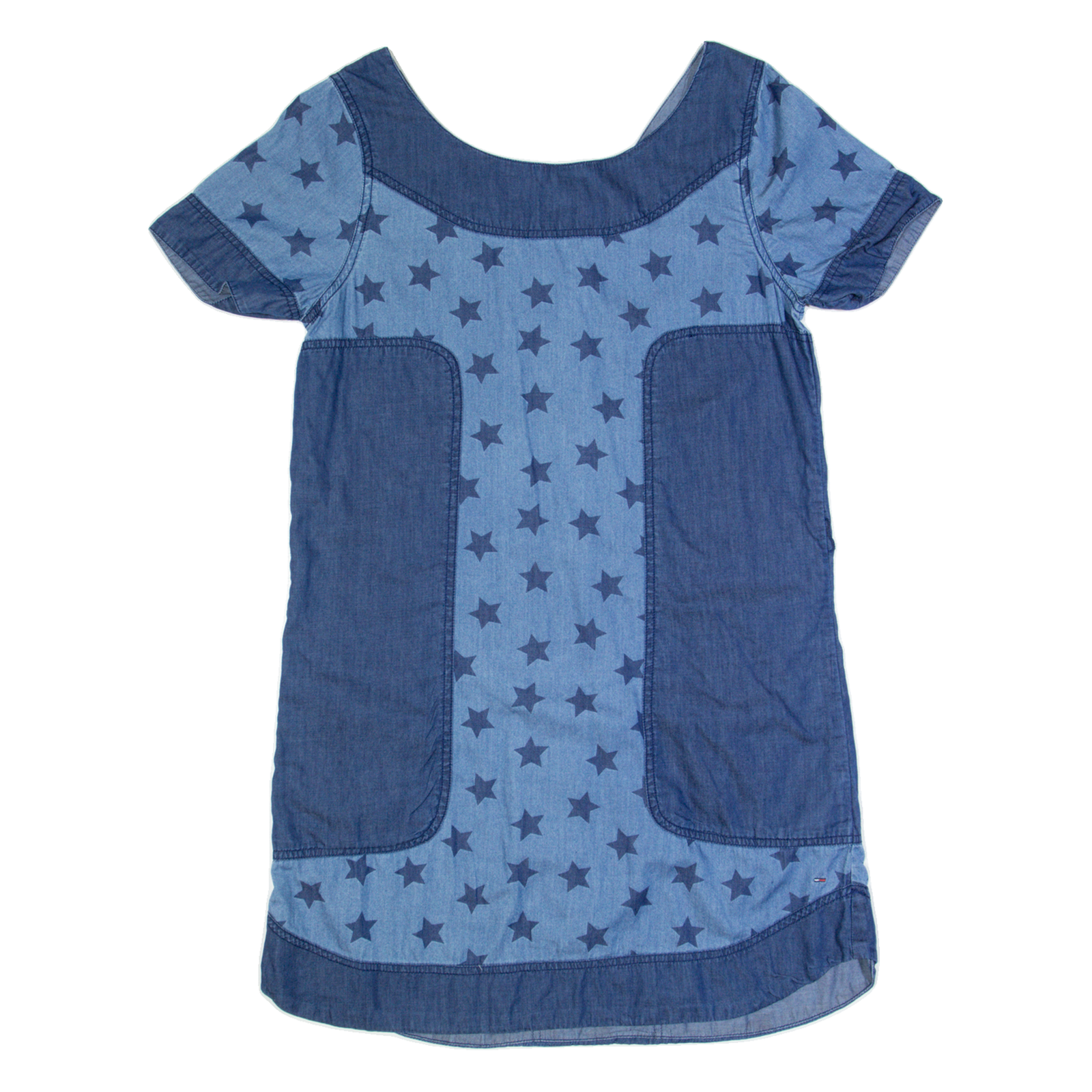 TOMMY HILFIGER Stars Womens Shift Dress Blue Short Sleeve Knee Length M Refurbished - N/A refurbished available on Cerqular