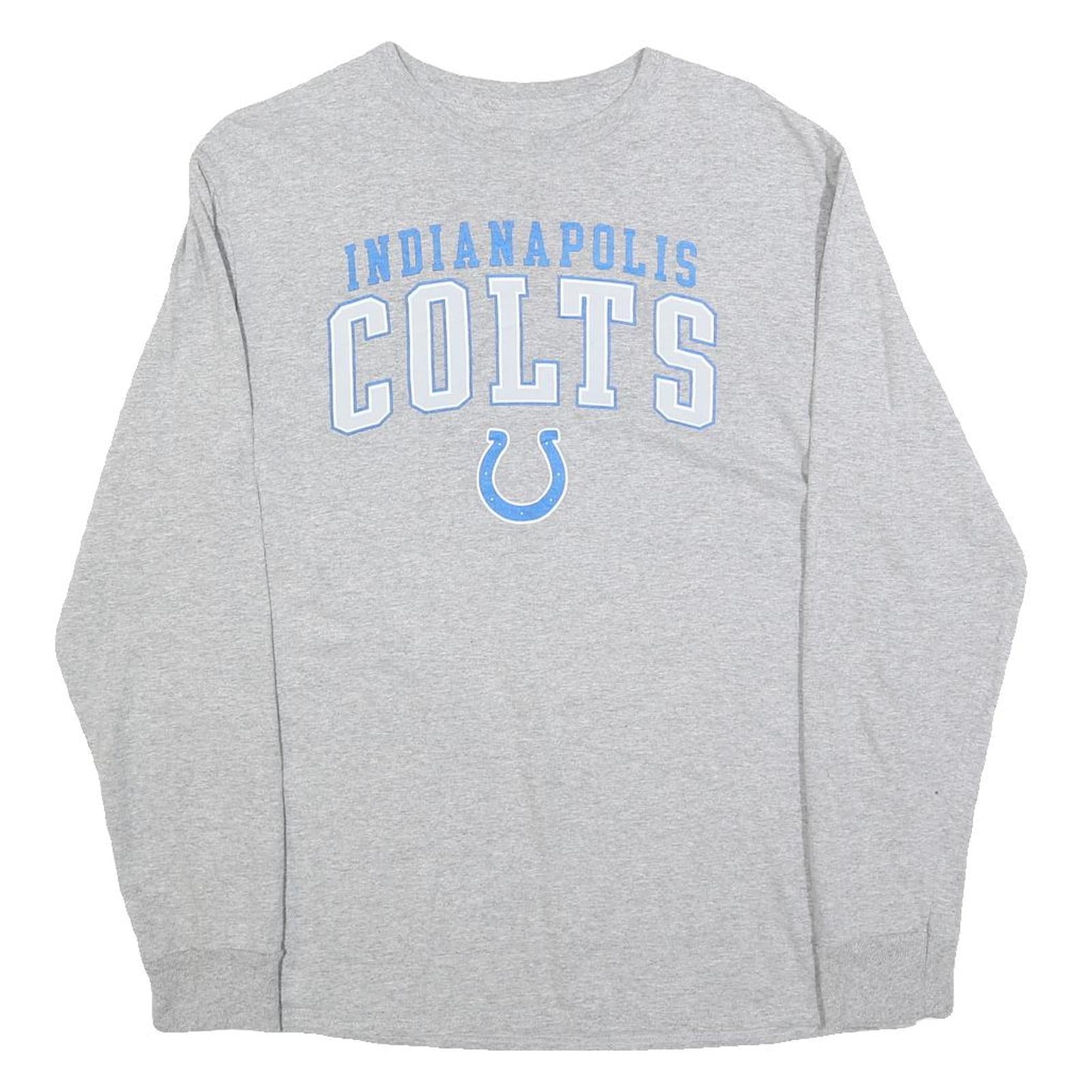 MAJESTIC Mens Grey Indianapolis Colts Long Sleeve Crew Neck T-Shirt M Cotton Refurbished - N/A refurbished available on Cerqular
