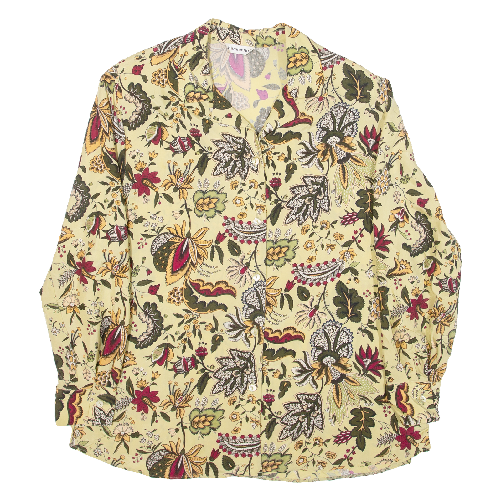 HAMMERLE Womens Shirt Green Floral Long Sleeve L Refurbished - N/A refurbished available on Cerqular