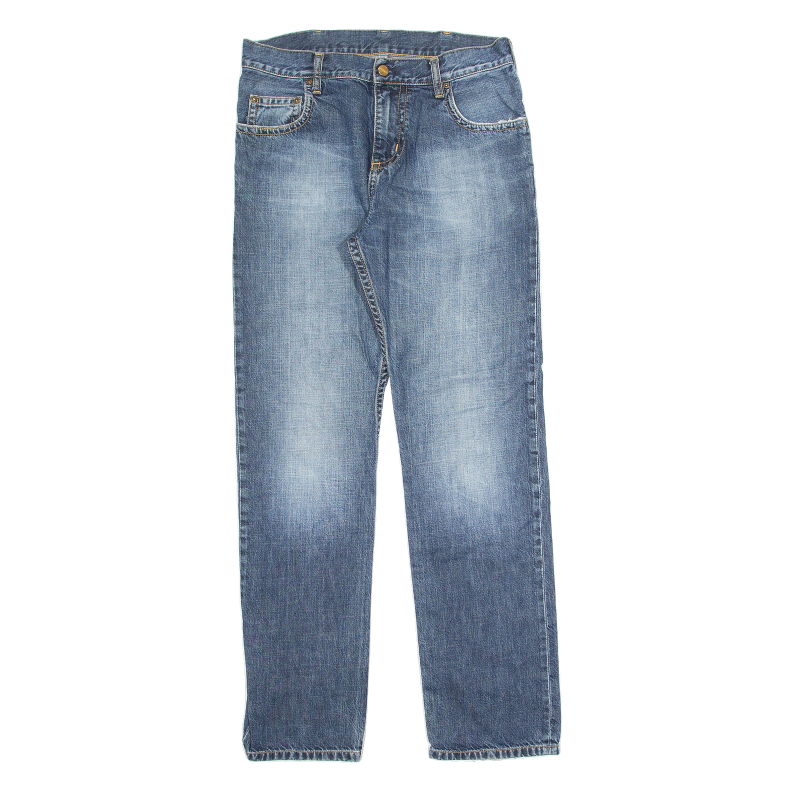 CARHARTT Mens Jeans Blue Slim Straight Stone Wash W31 L34 Refurbished - N/A refurbished available on Cerqular