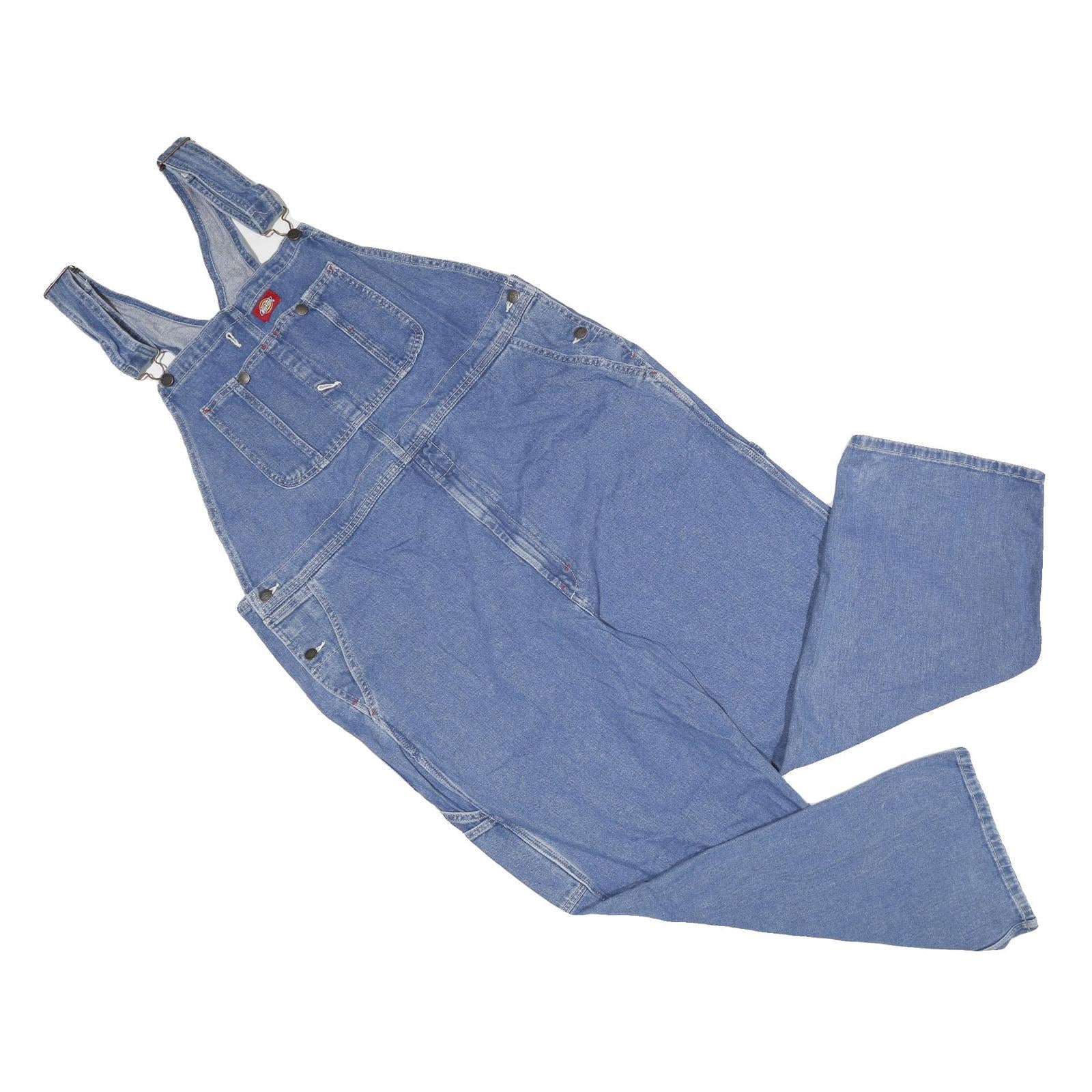 DICKIES Mens Blue Denim Dungarees Loose Cotton L W42 L31 Workwear Classic Refurbished - N/A refurbished available on Cerqular