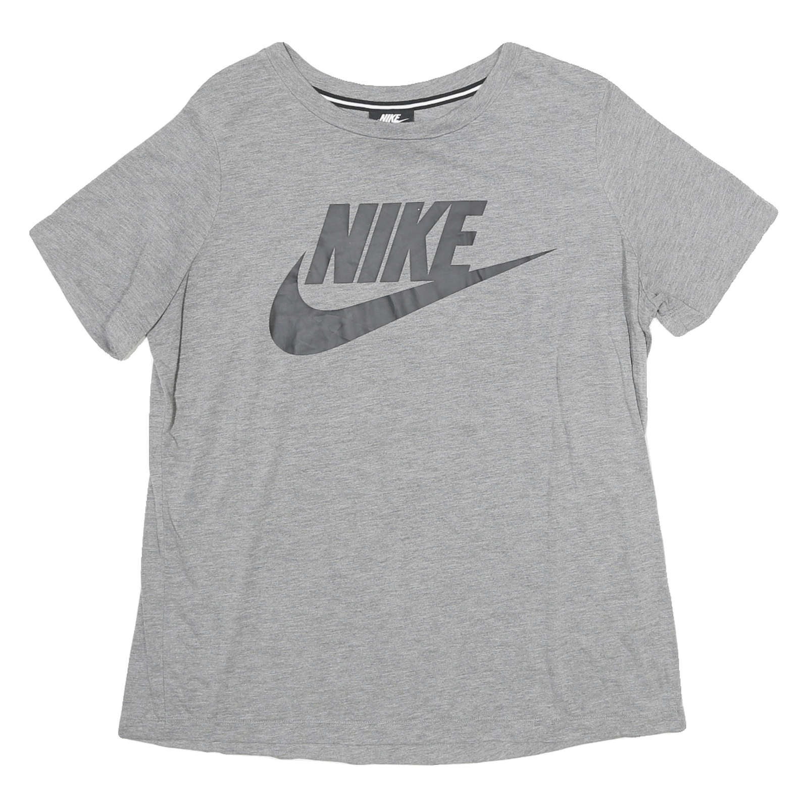 NIKE Mens Grey Graphic T-Shirt L Short Sleeve Crew Neck Casual Sportswear Refurbished - N/A refurbished available on Cerqular