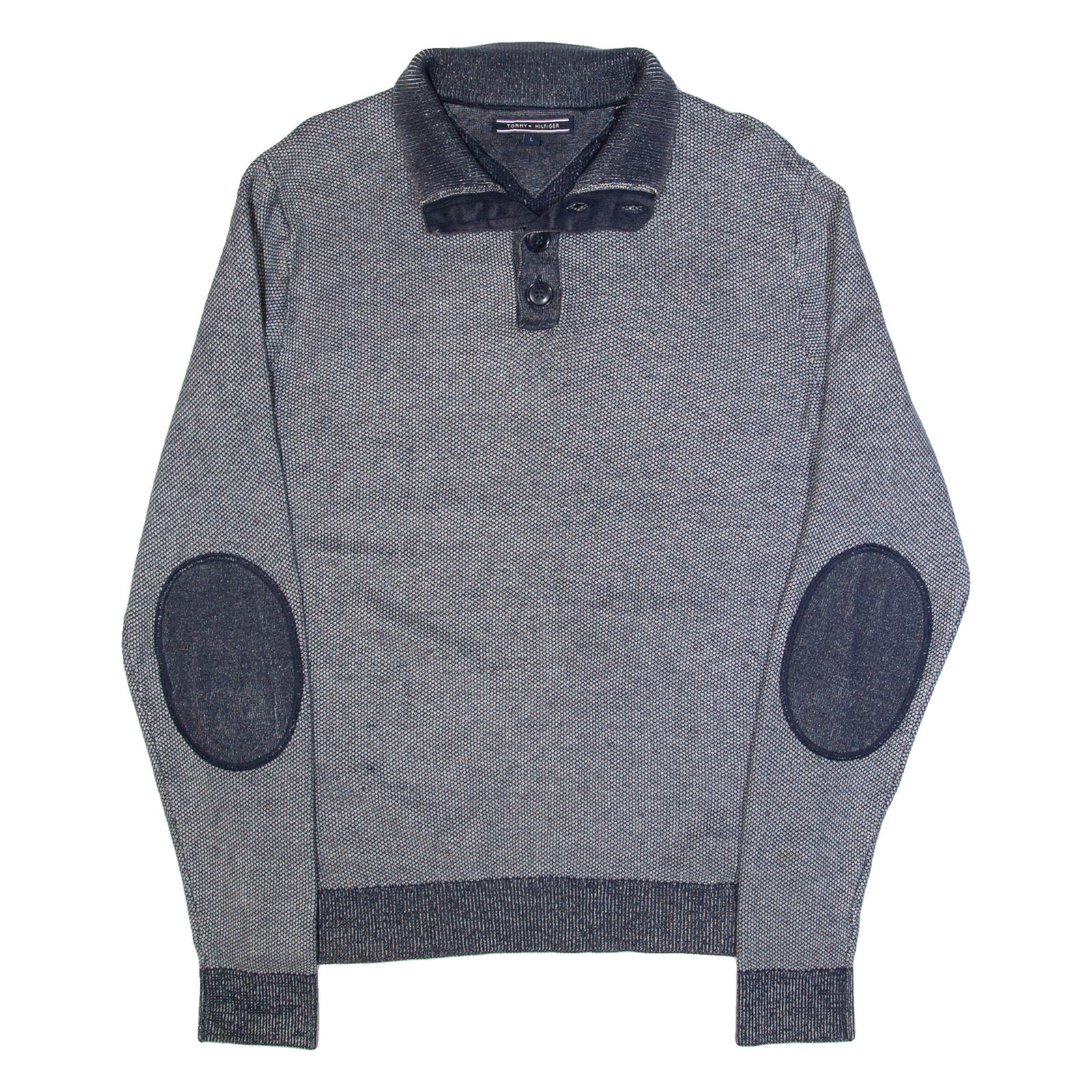 Buy TOMMY HILFIGER Mens Jumper Blue Button Neck Tight Knit L Refurbished - $36.39 TOMMY HILFIGER Mens Jumper Blue Button Neck Tight Knit L Refurbished - N/A refurbished available on Cerqular