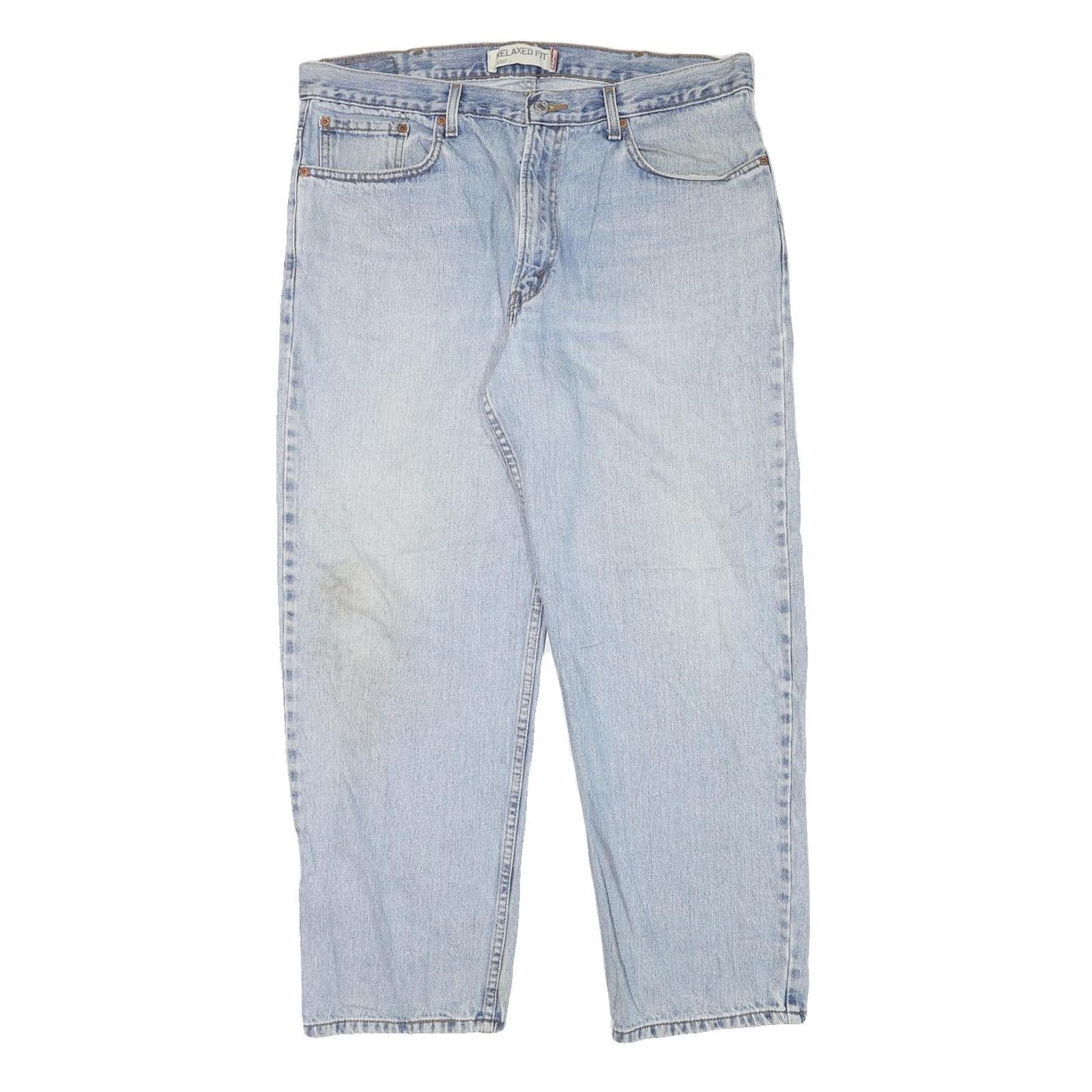 LEVI'S Mens Relaxed Fit Light Blue Denim Jeans W36 L29 Classic Cotton Blend Zip Refurbished - N/A refurbished available on Cerqular