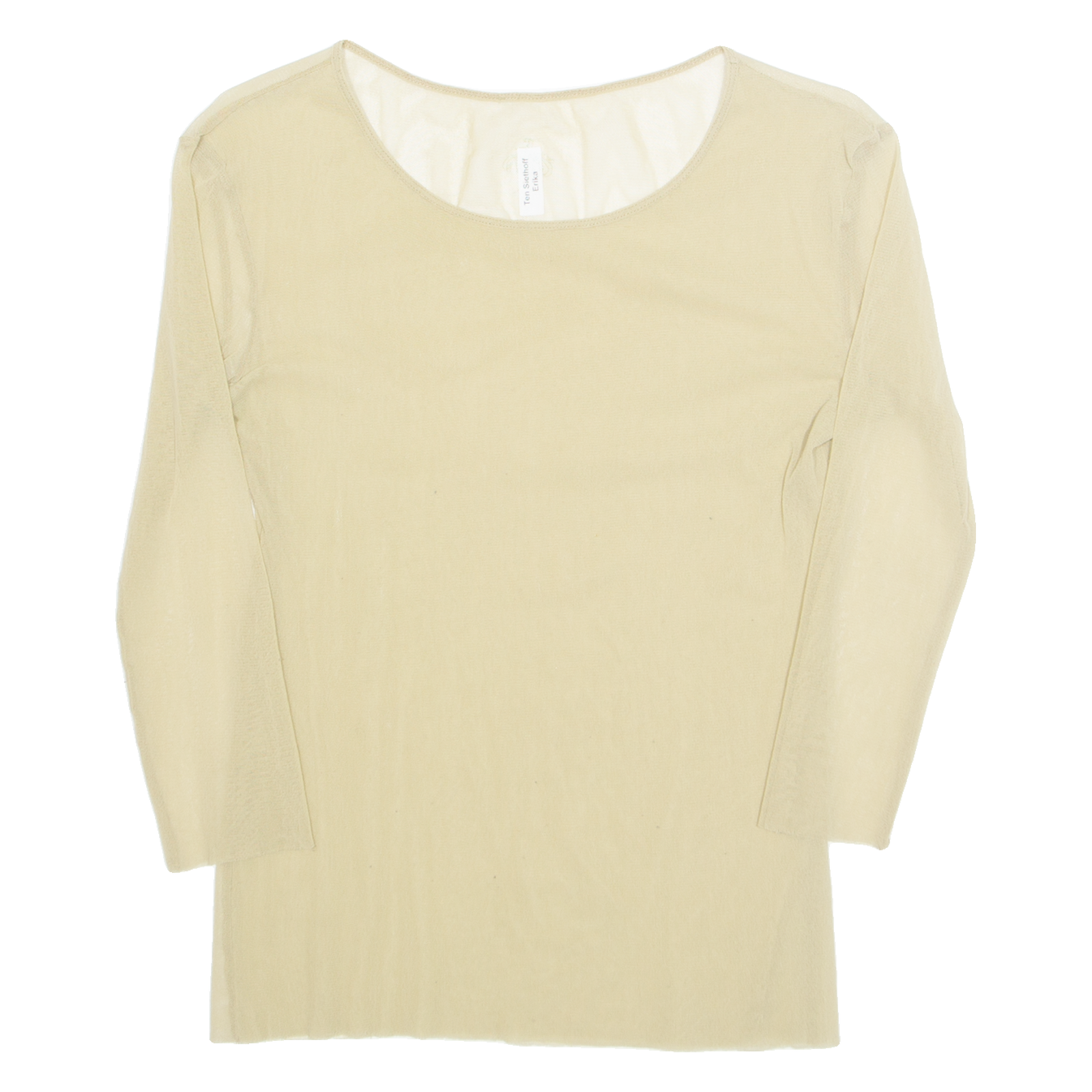 Sheer Womens Top Beige Long Sleeve M Refurbished - N/A refurbished available on Cerqular