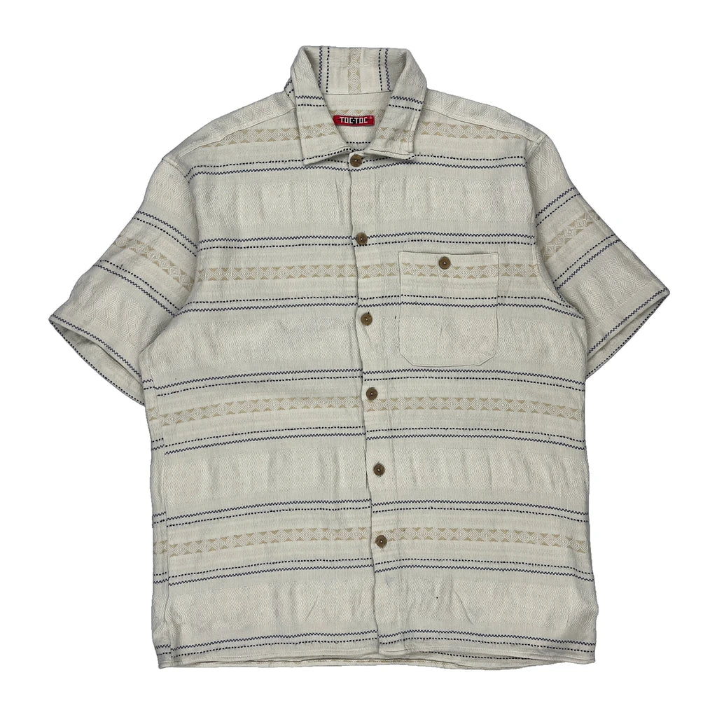 Buy Solitude Short Sleeve Shirt - 2XL Cream Silk Refurbished - $10.04 Solitude Short Sleeve Shirt - 2XL Cream Silk Refurbished - Thrifted (note: this is a term often used to describe second- refurbished available on Cerqular