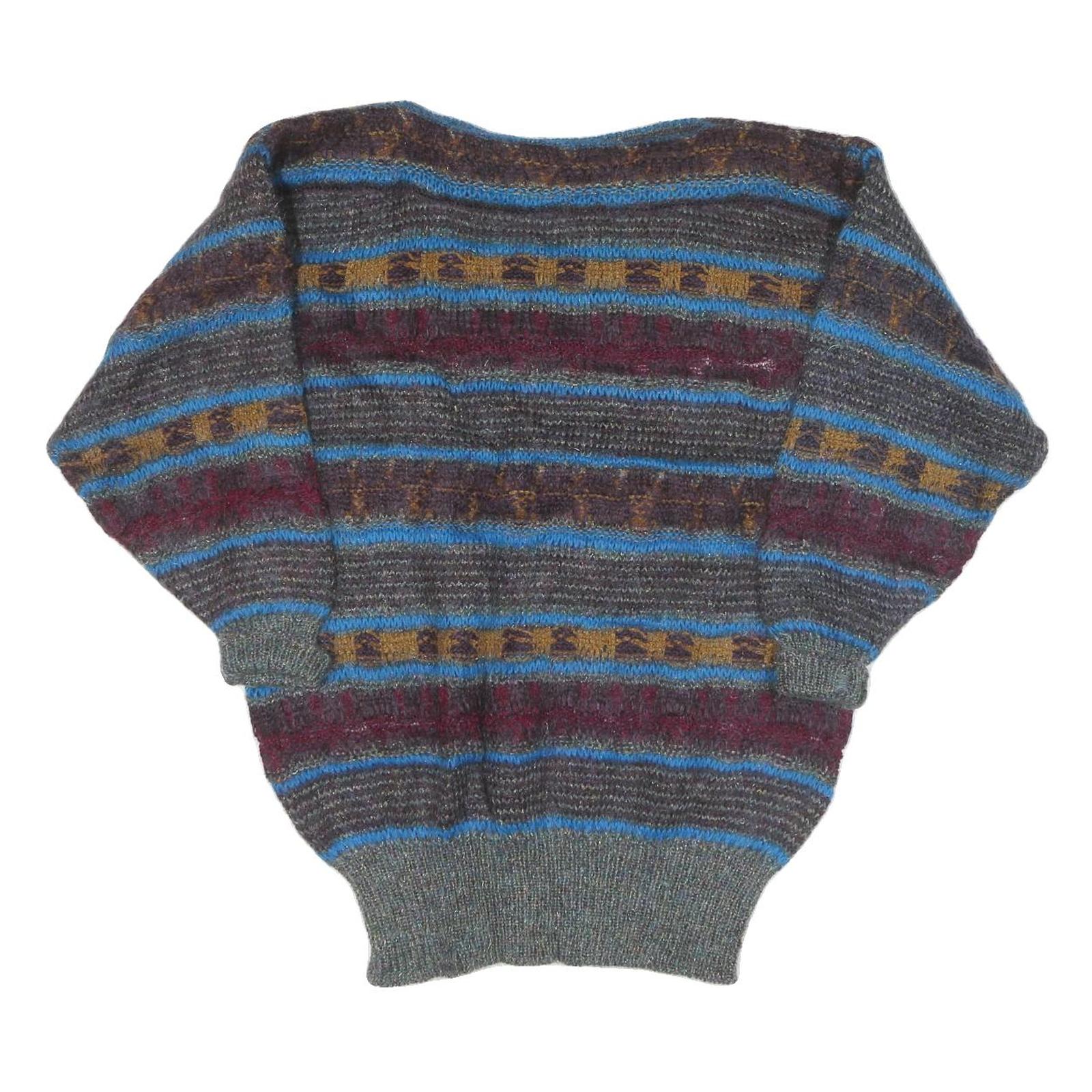 Buy ESCADA Womens Grey & Blue Patterned Wool Jumper Round Neck Chunky Knit L Refurbished - $67.59 ESCADA Womens Grey & Blue Patterned Wool Jumper Round Neck Chunky Knit L Refurbished - N/A refurbished available on Cerqular