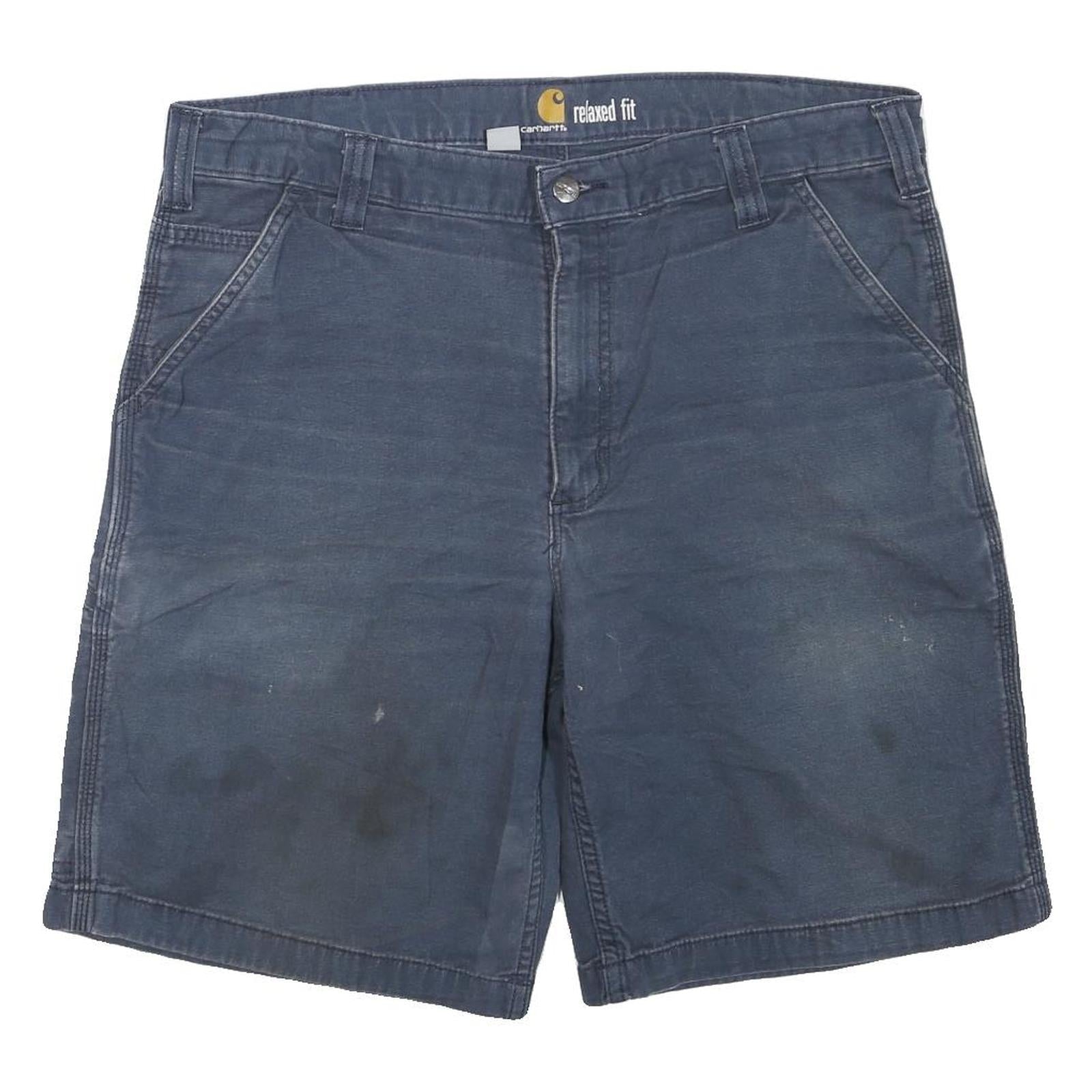 CARHARTT Mens Shorts Blue Relaxed Fit Casual L W36 Workwear Cotton Blend Refurbished - N/A refurbished available on Cerqular