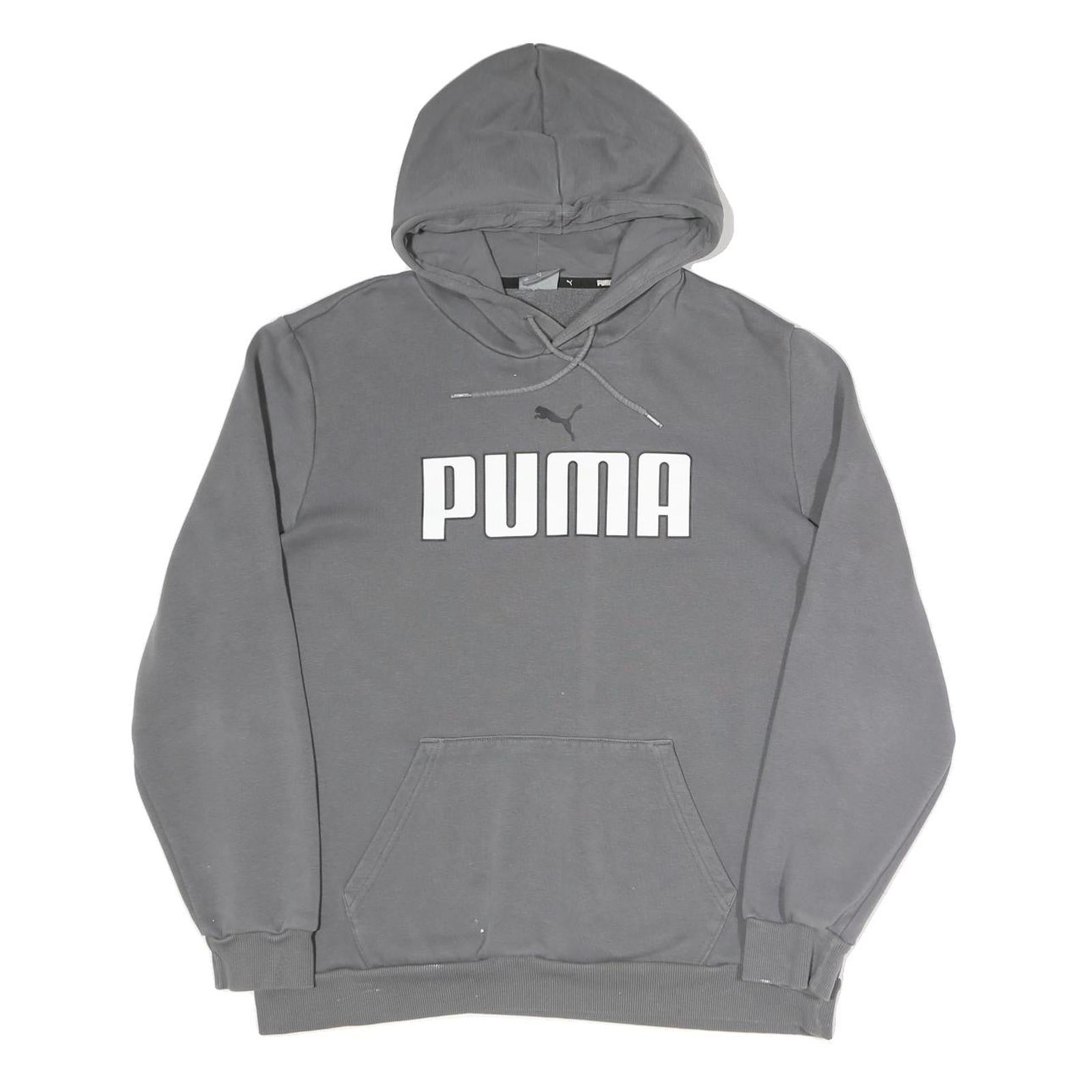 PUMA Womens Grey Hoodie L Cotton Blend Pullover Sweatshirt Casual Refurbished - N/A refurbished available on Cerqular