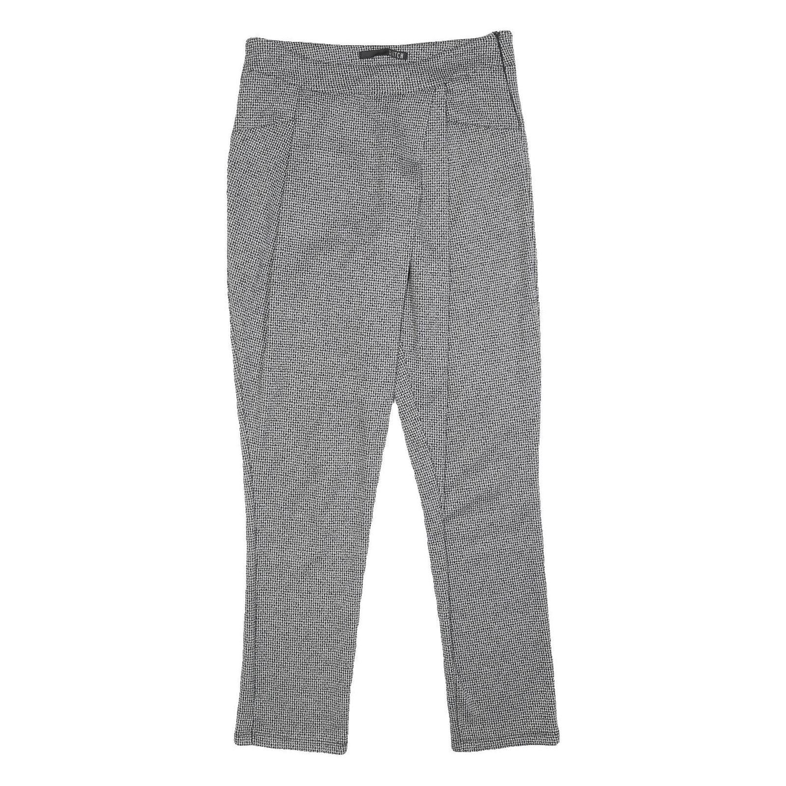 DATCH Womens Polyester Blend Slim Black White Checked Trousers W32 L28 Stylish Refurbished - N/A refurbished available on Cerqular