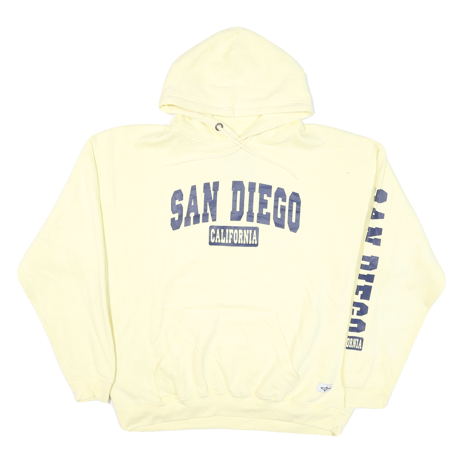 SHARK TEE Mens Yellow San Diego California Pullover Hoodie L Cotton Blend Refurbished - N/A refurbished available on Cerqular