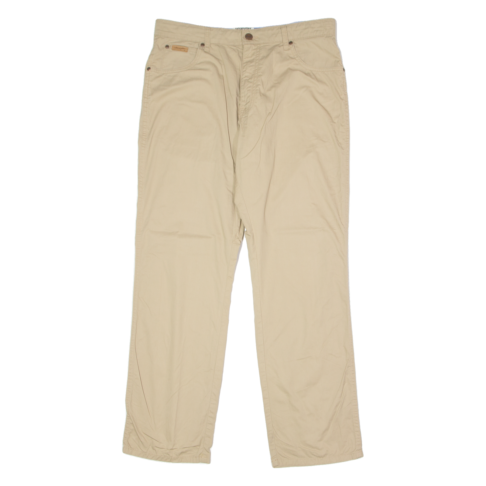 WRANGLER Texas Mens Trousers Beige Regular Straight W34 L30 Refurbished - N/A refurbished available on Cerqular