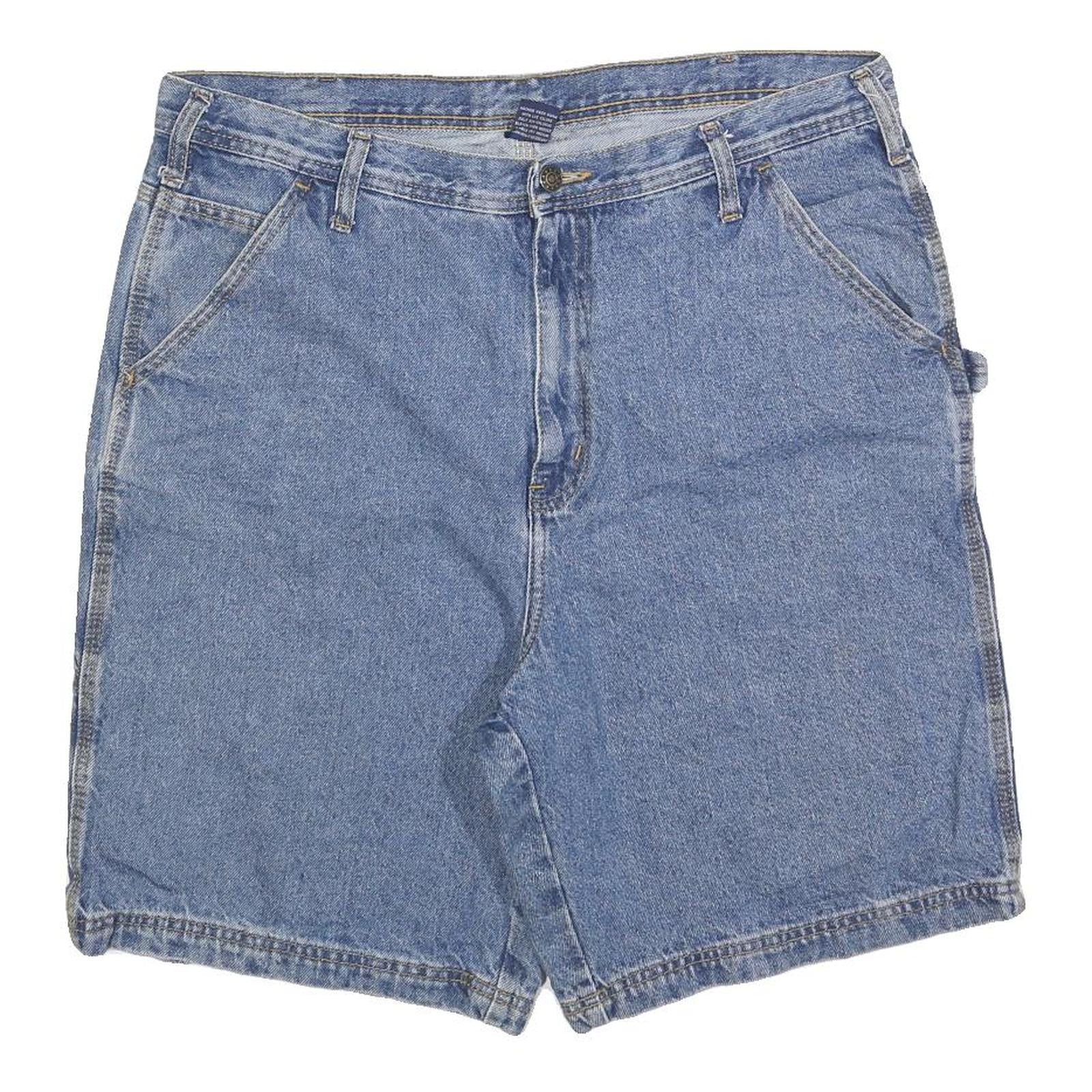 Mens Blue Denim Cotton Blend Casual Shorts L W36 Classic Fit Workwear Refurbished - N/A refurbished available on Cerqular