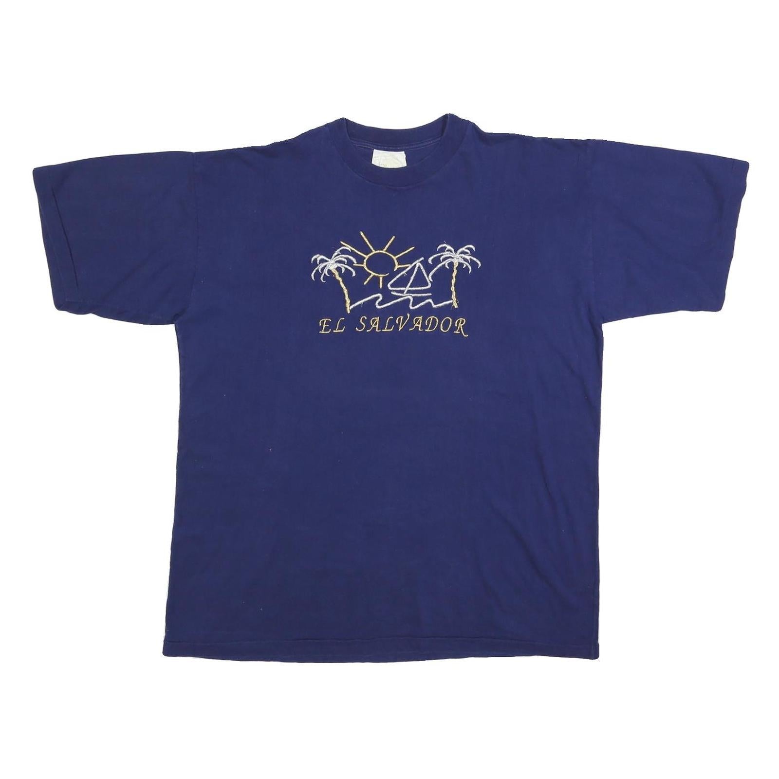 Buy TOP OF Mens Blue El Salvador Graphic T-Shirt XL Short Sleeve Crew Neck Casual Refurbished - $12.99 TOP OF Mens Blue El Salvador Graphic T-Shirt XL Short Sleeve Crew Neck Casual Refurbished - N/A refurbished available on Cerqular