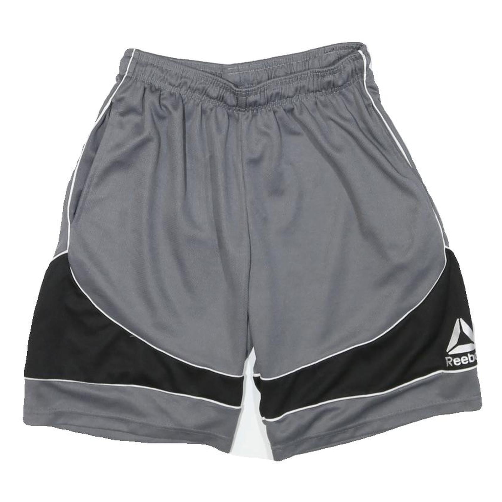 REEBOK Mens Grey & Black Sports Casual Shorts M W24 Elastic Waist Refurbished - N/A refurbished available on Cerqular